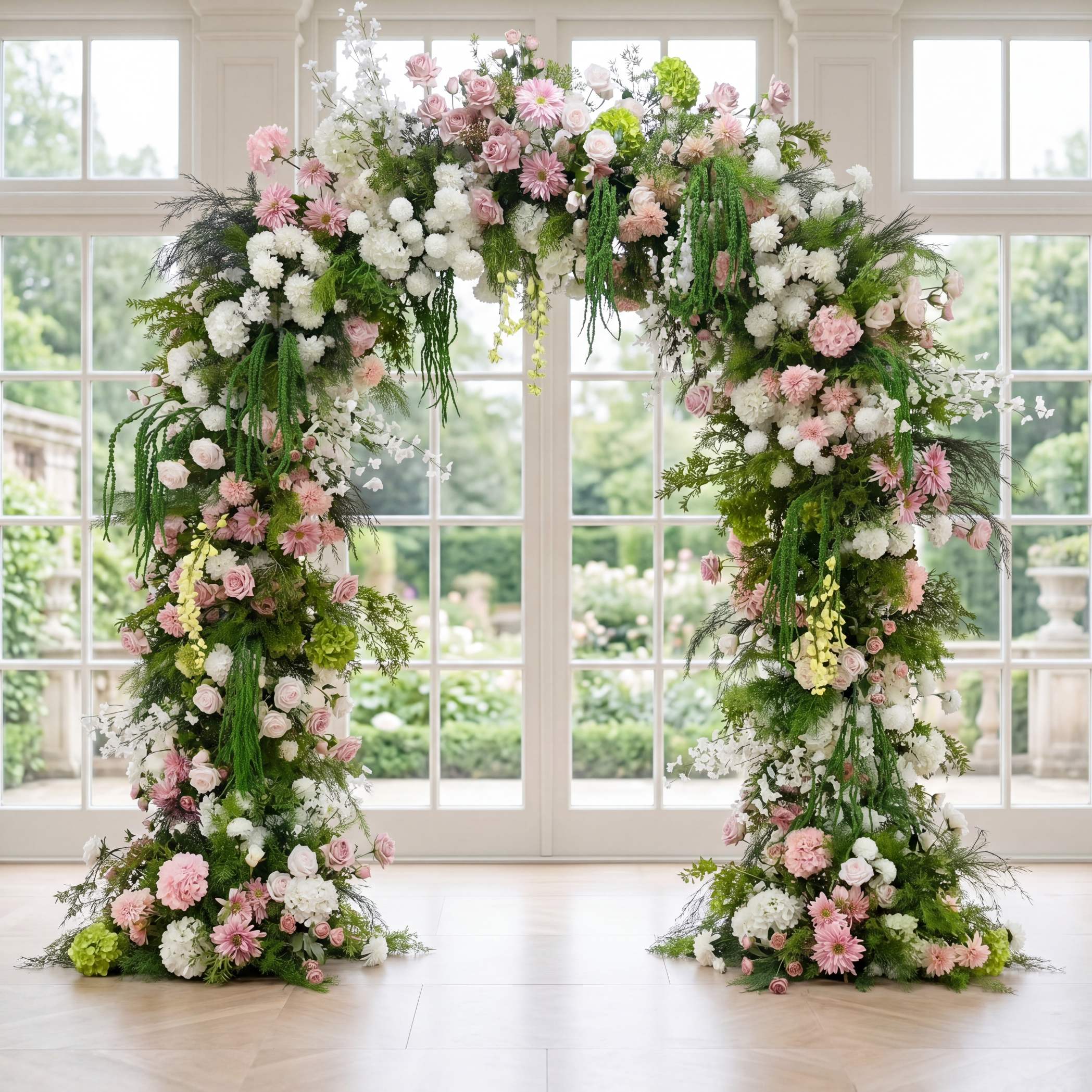 Roseytime Pink Flower Round Arch With Frame #RTA073