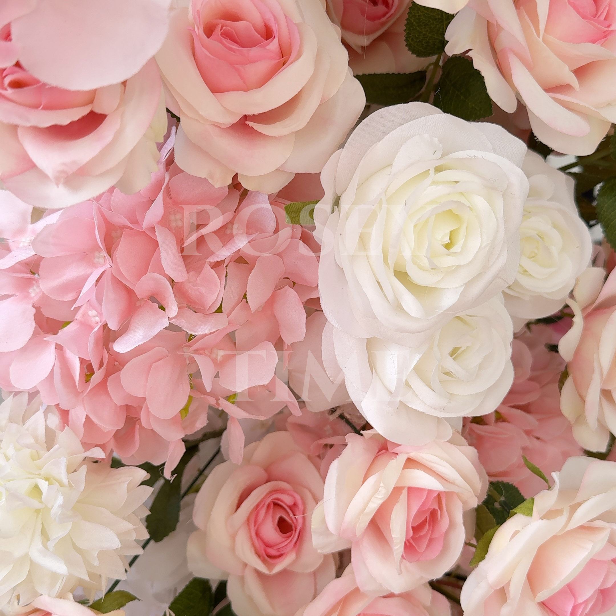 Roseytime Pink Flower Pillars Arch with Frame #RTP046