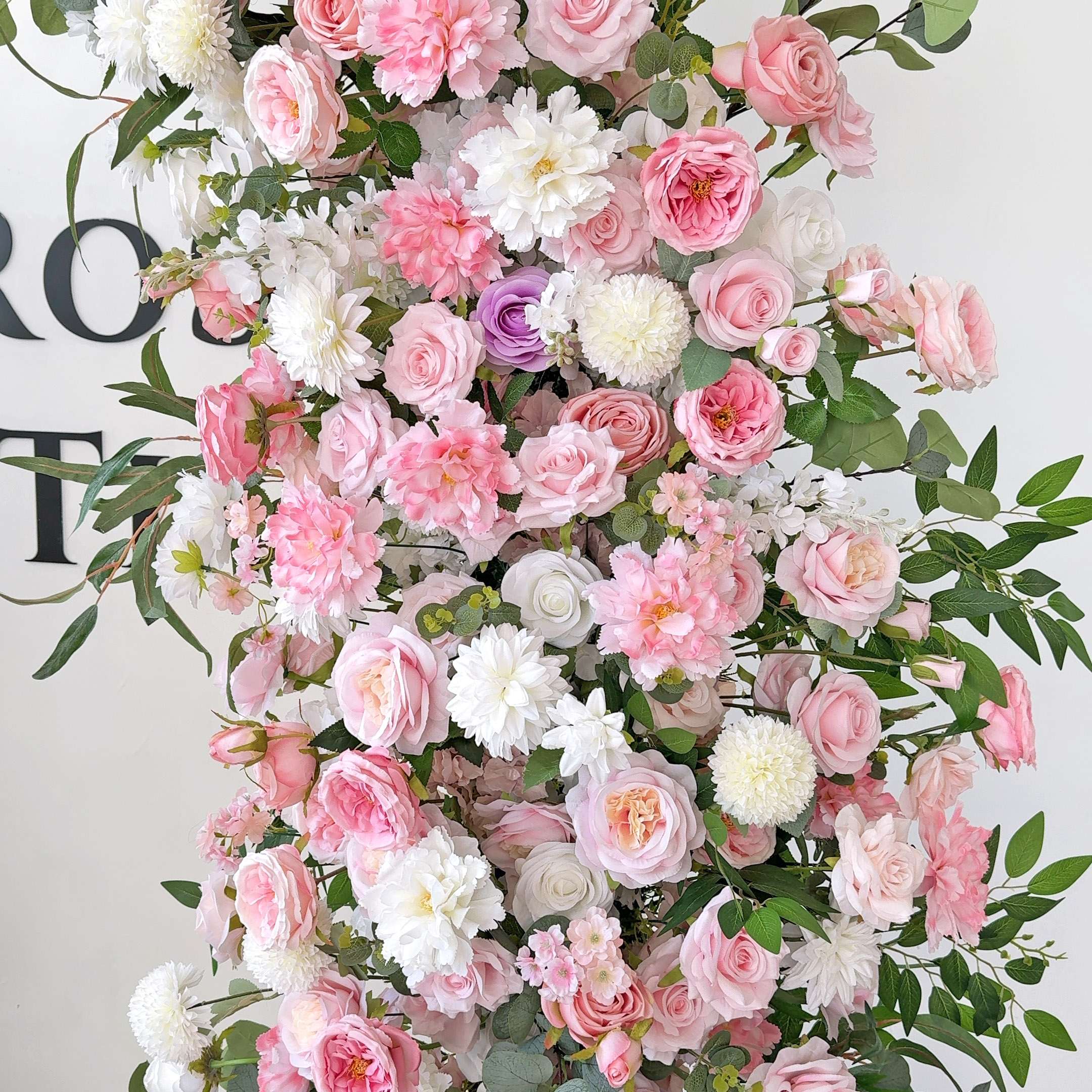 Roseytime Pink&White Flower Set Flower Arch Arrangement #RTA446