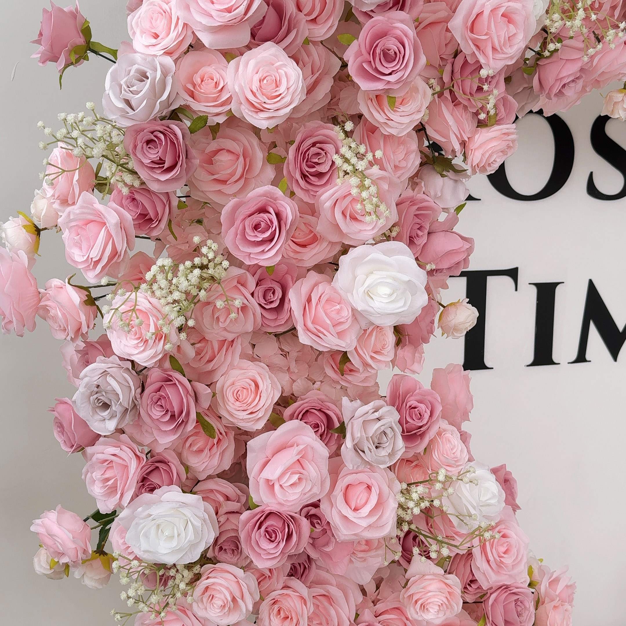 💗Sale: Pink Heart Artificial Flower Arch Foam Back Set With Frame