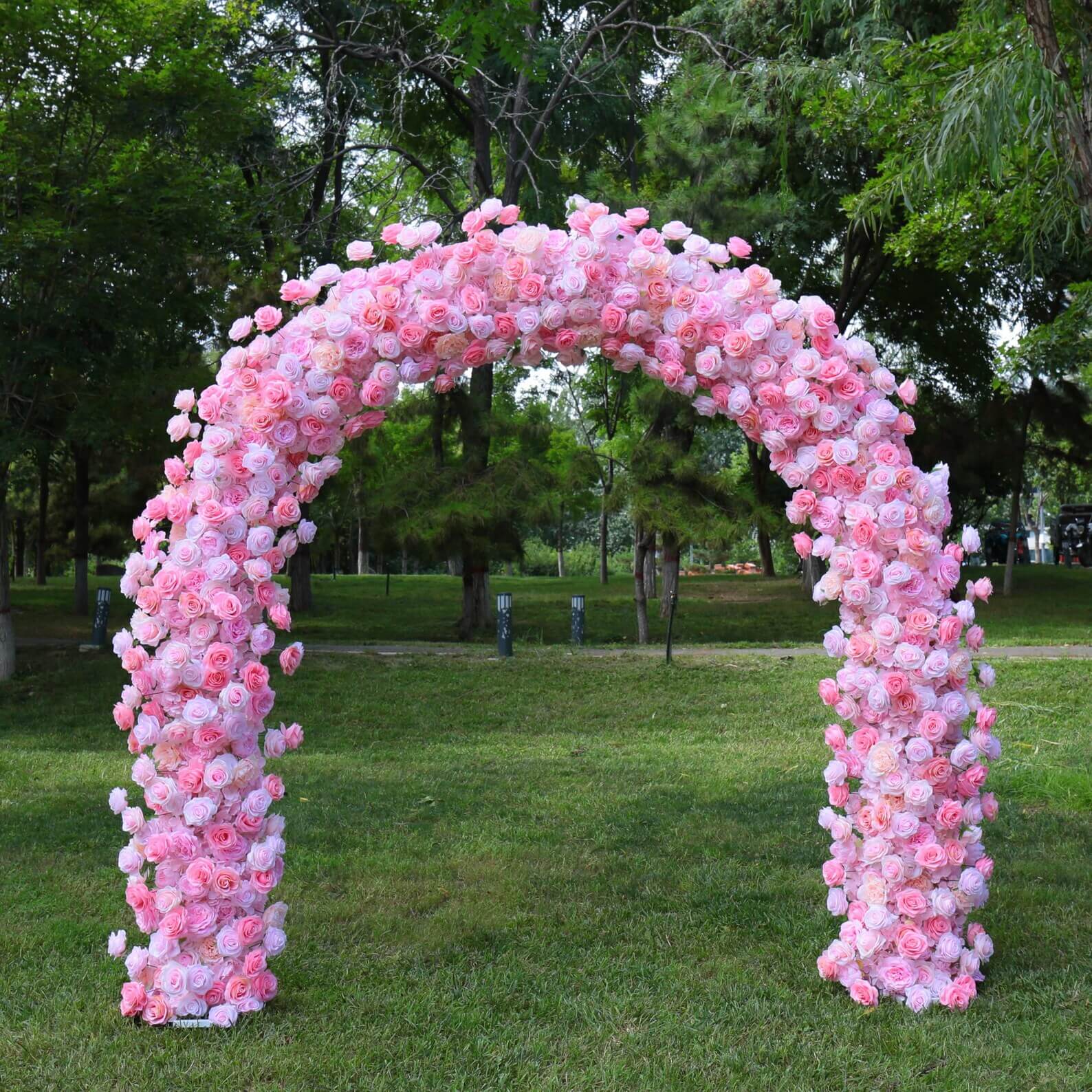 Roseytime Pink Flower Round Arch With Frame #RTA070