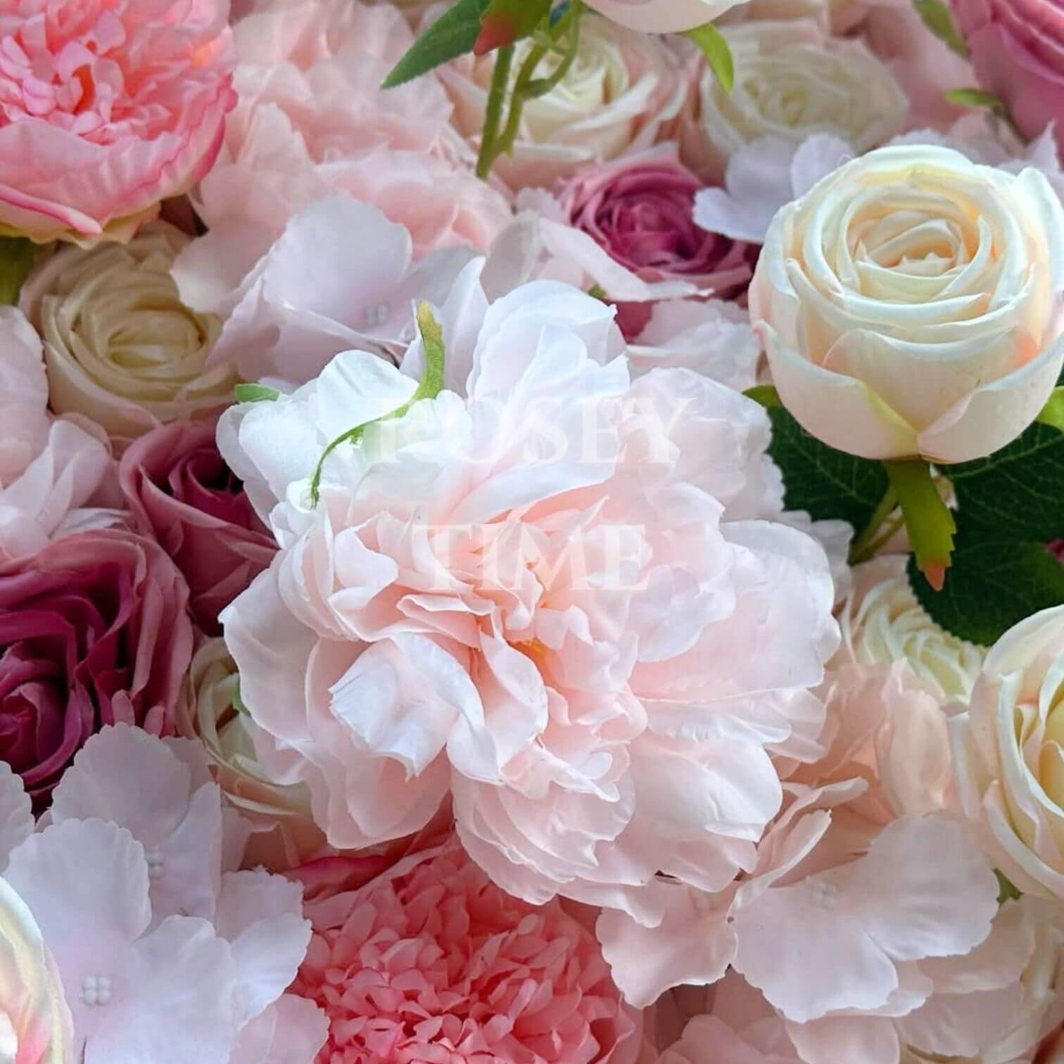 💥BF-SALE: 5D Pink&Champagne Flower Wall Roll Up Fabric Back #RTW227