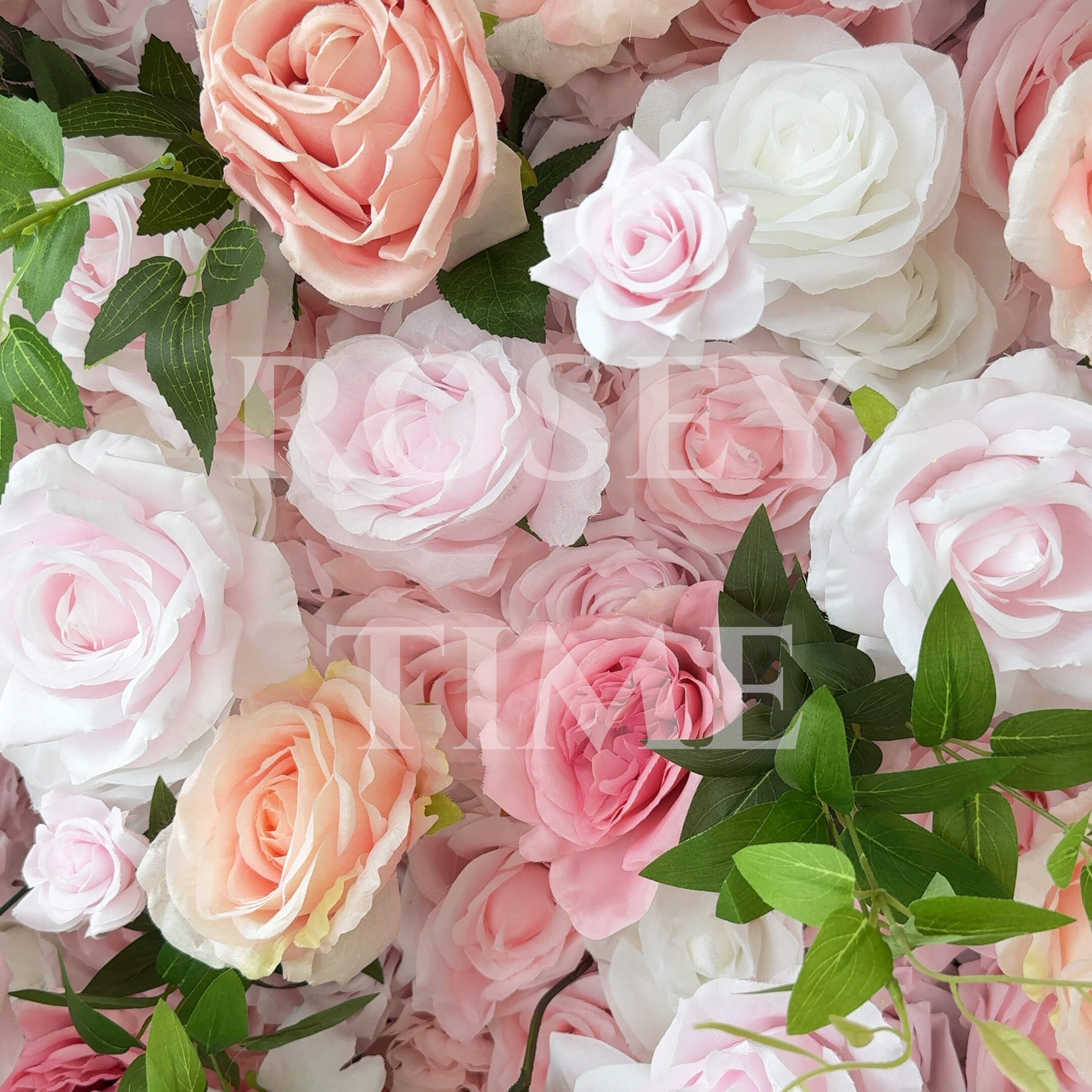 Roseytime 5D Pink Flower Wall Roll Up Fabric Back #RTW237
