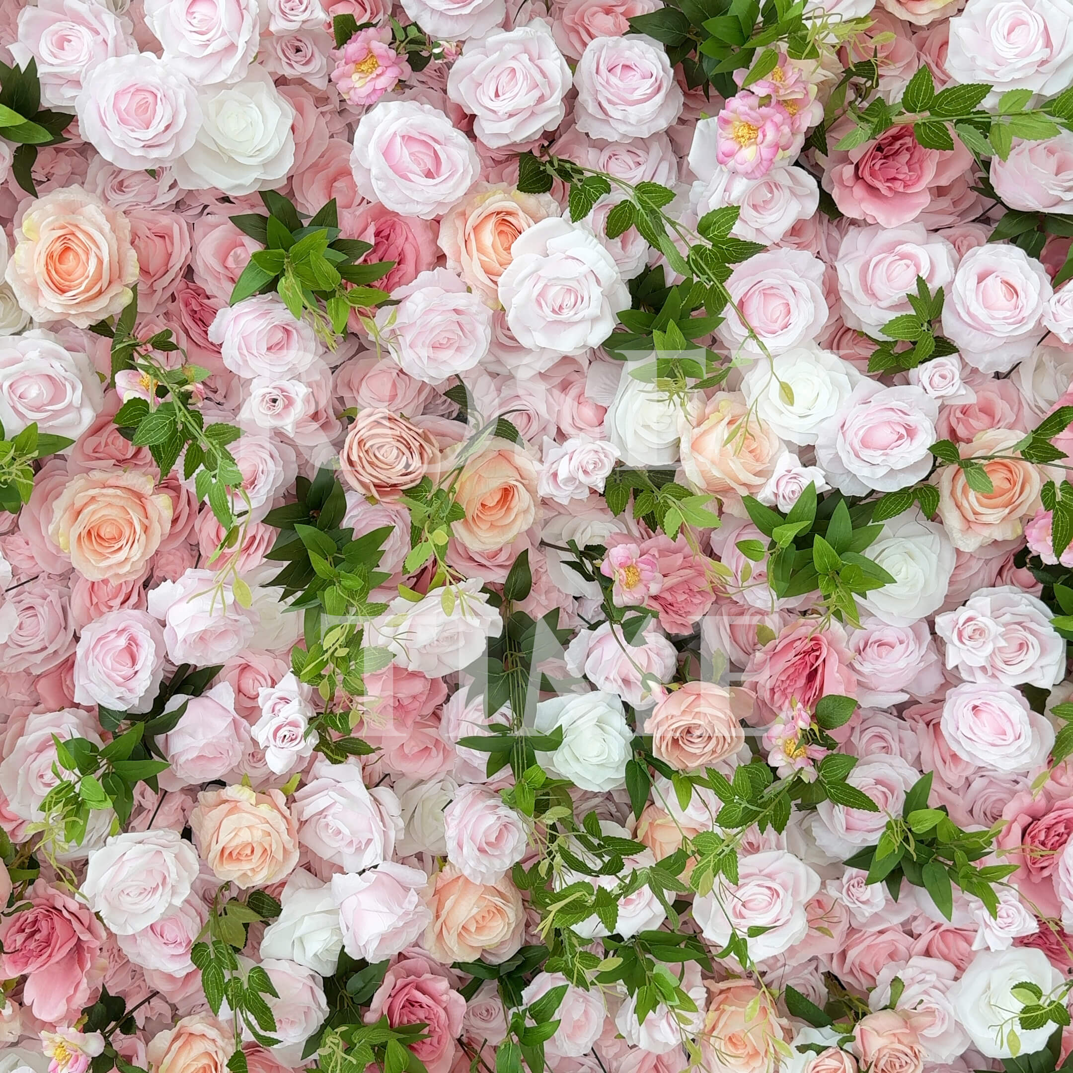 Roseytime 5D Pink Flower Wall Roll Up Fabric Back #RTW237