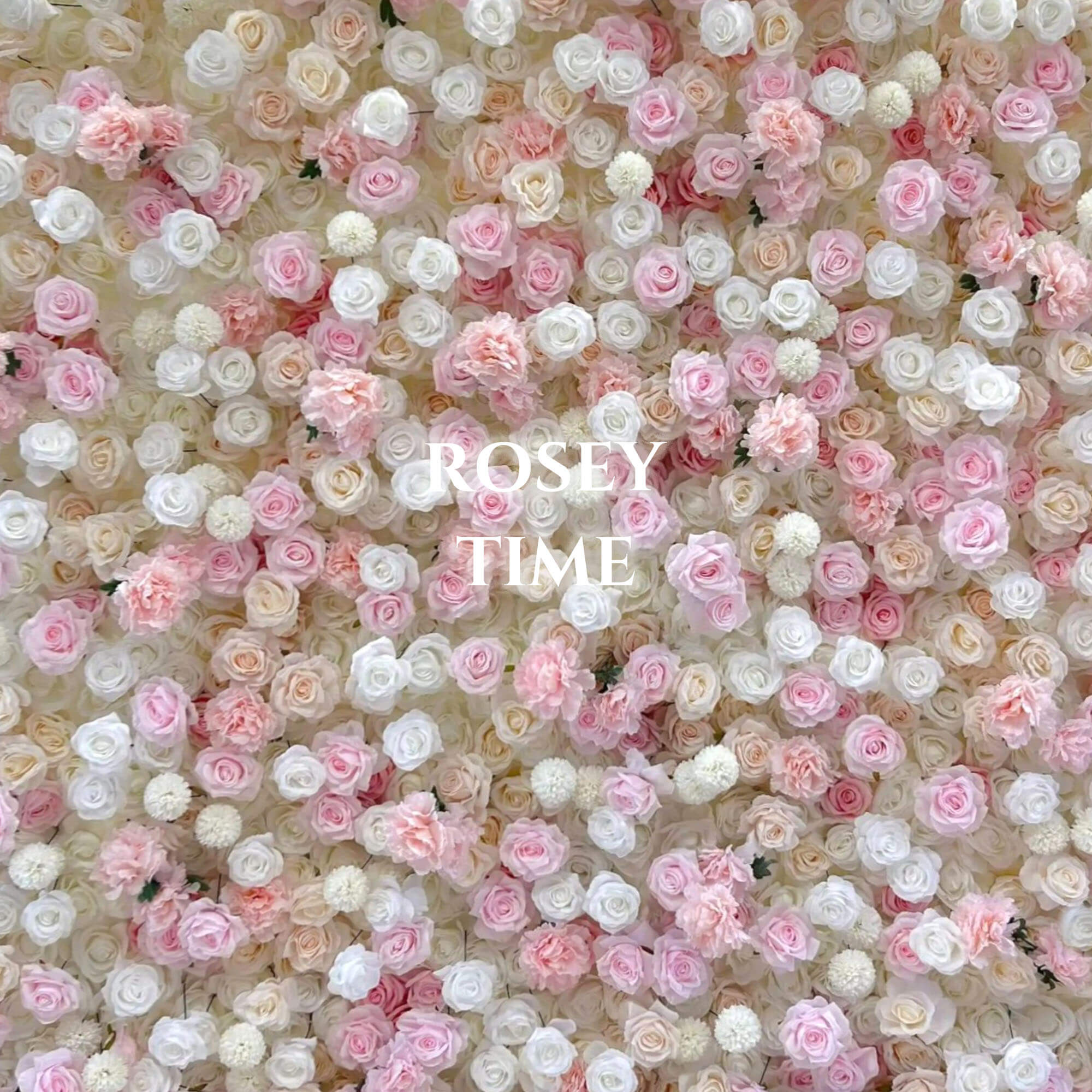 Roseytime 5D Pink Flower Wall Roll Up Fabric Back #RTW206