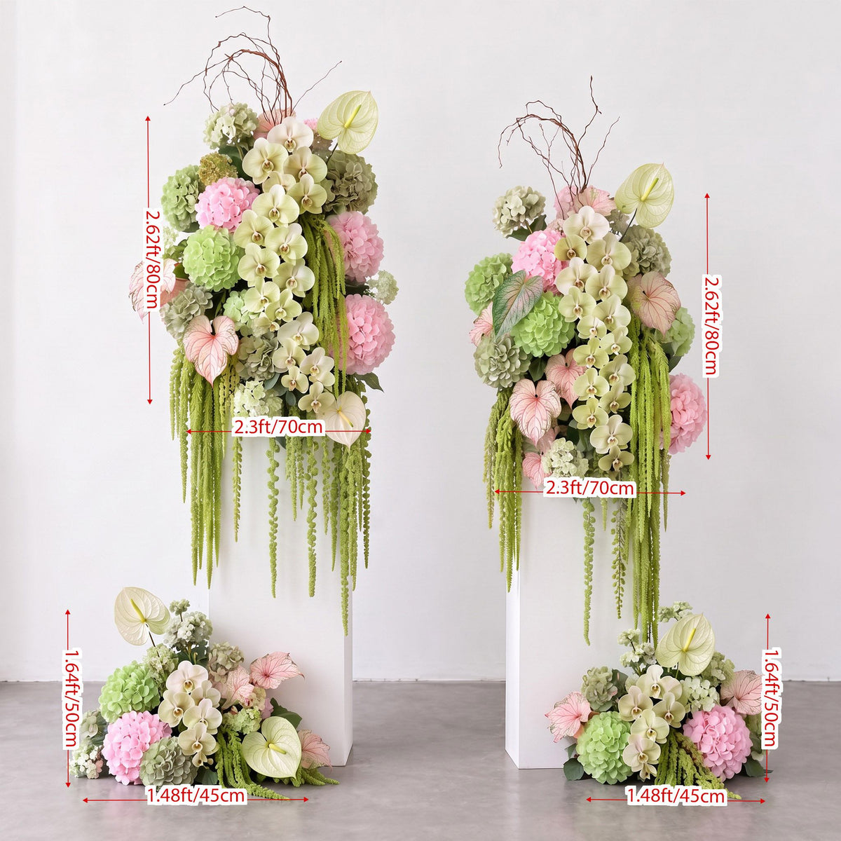 Roseytime Blush Pink&Green Flower Set #RTS034