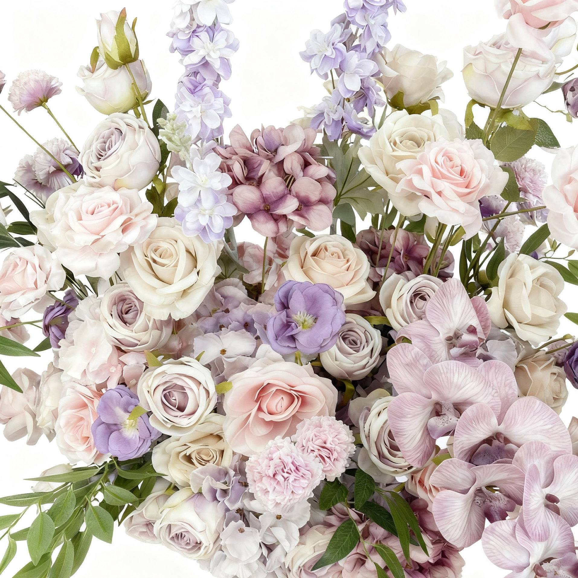 Roseytime 2026 Lavender Elegance Flower Pillars Arch with Frame #RTP117