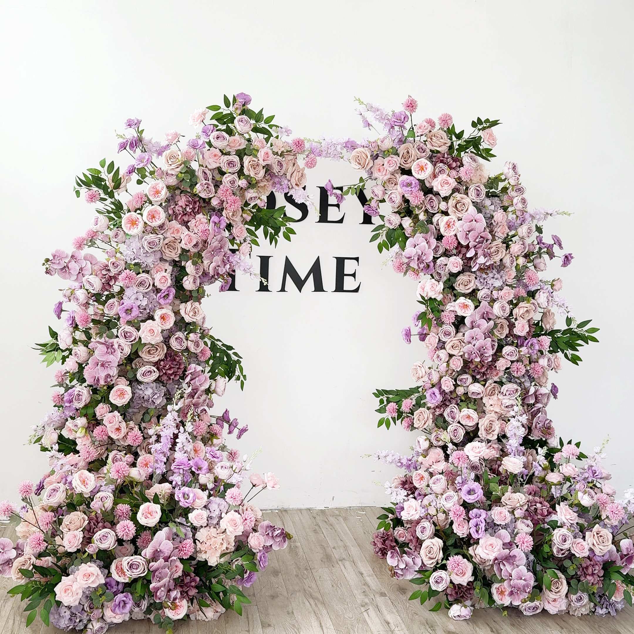 Roseytime 2026 Lavender Elegance Flower Pillars Arch with Frame #RTP117