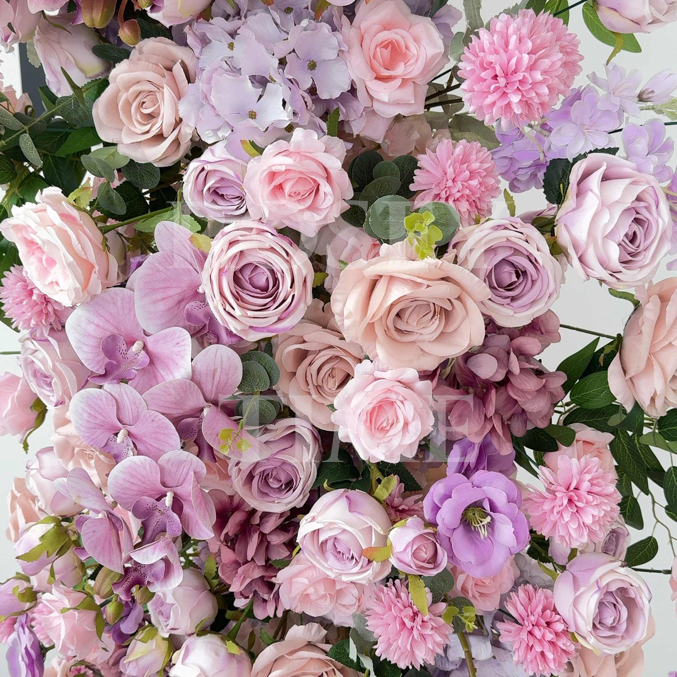 Roseytime 2026 Lavender Elegance Flower Pillars Arch with Frame #RTP117