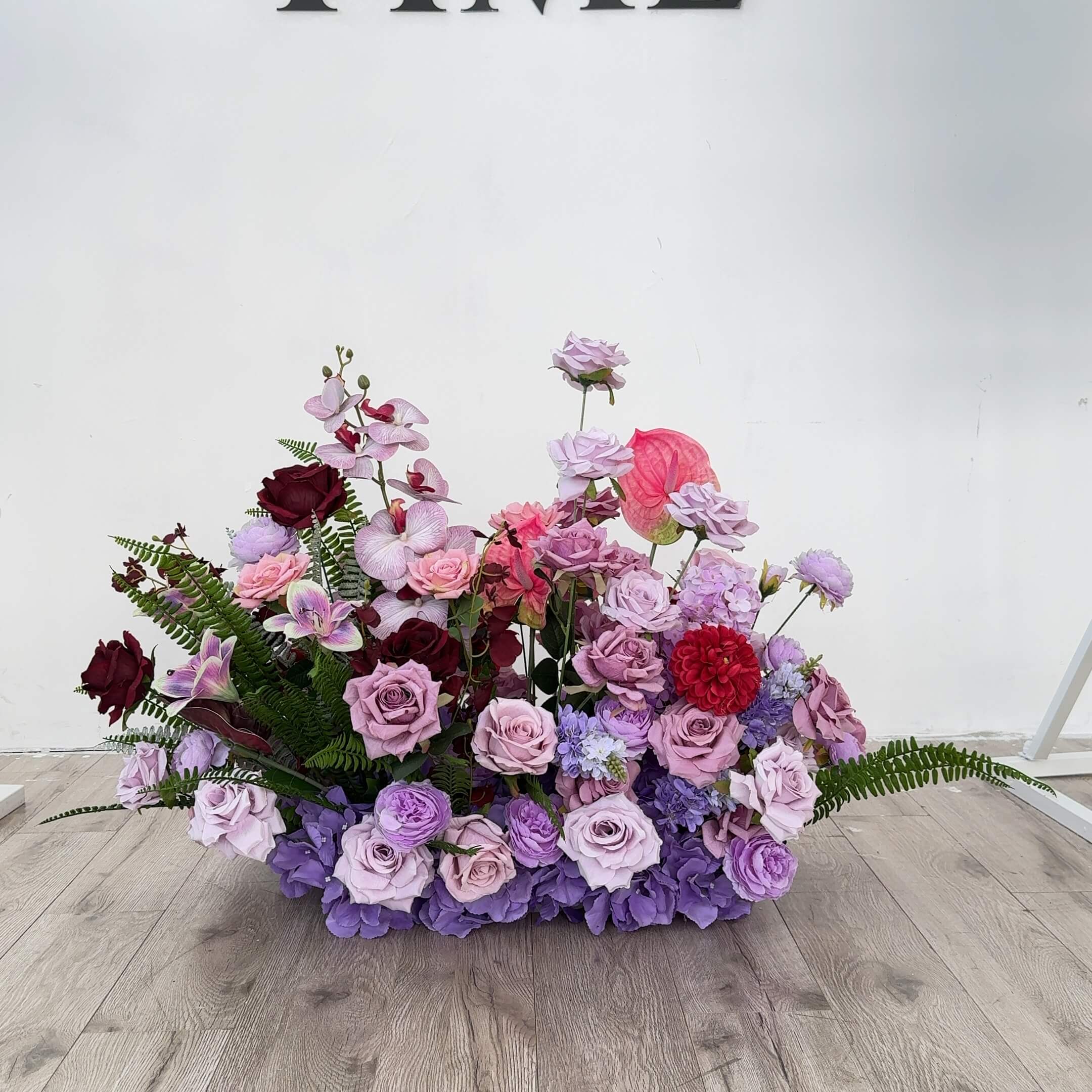 Roseytime Purple Flowers Set Party Flower Arrangement Set #RTA027