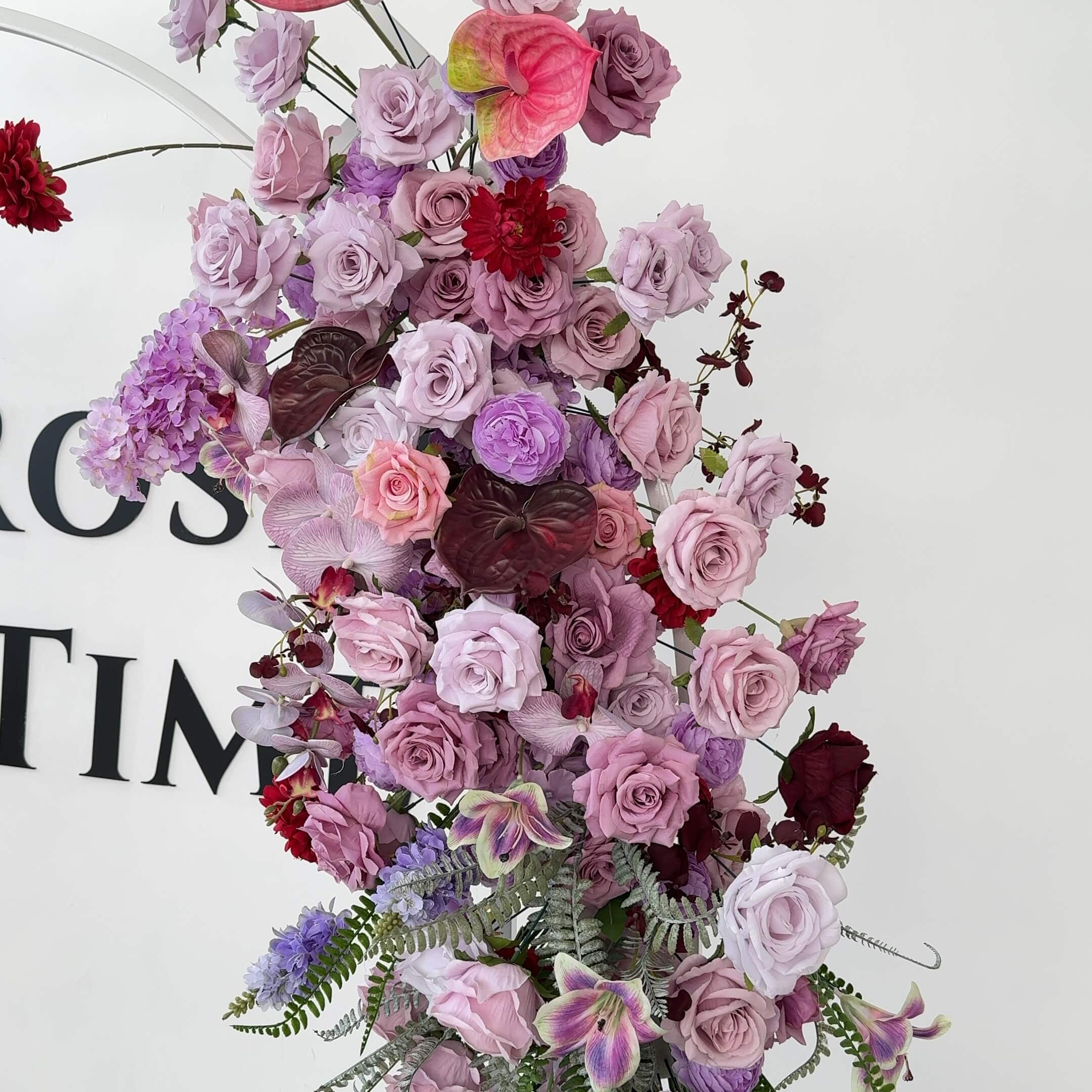Roseytime Purple Flowers Set Party Flower Arrangement Set #RTA027