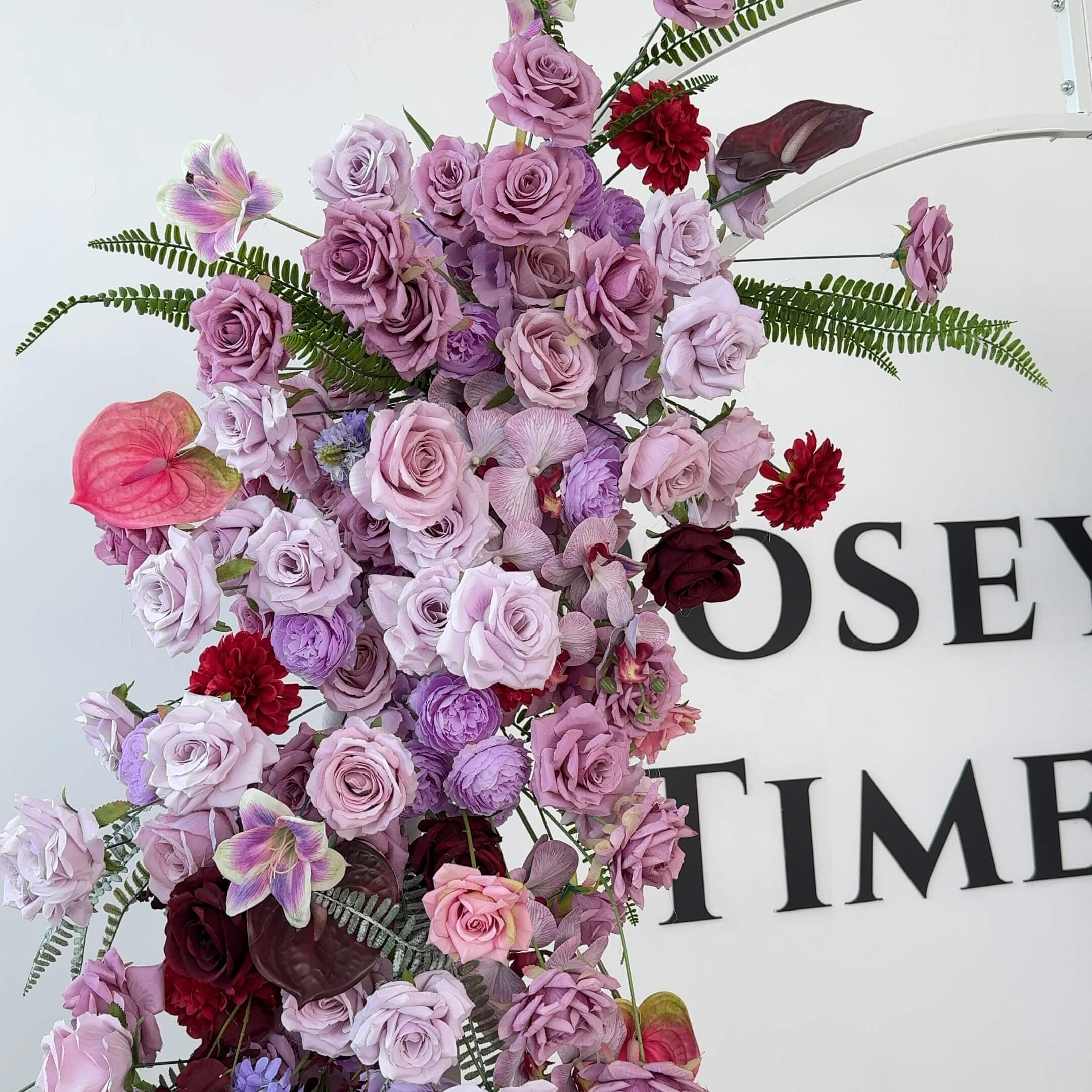 Roseytime Purple Flowers Set Party Flower Arrangement Set #RTA027