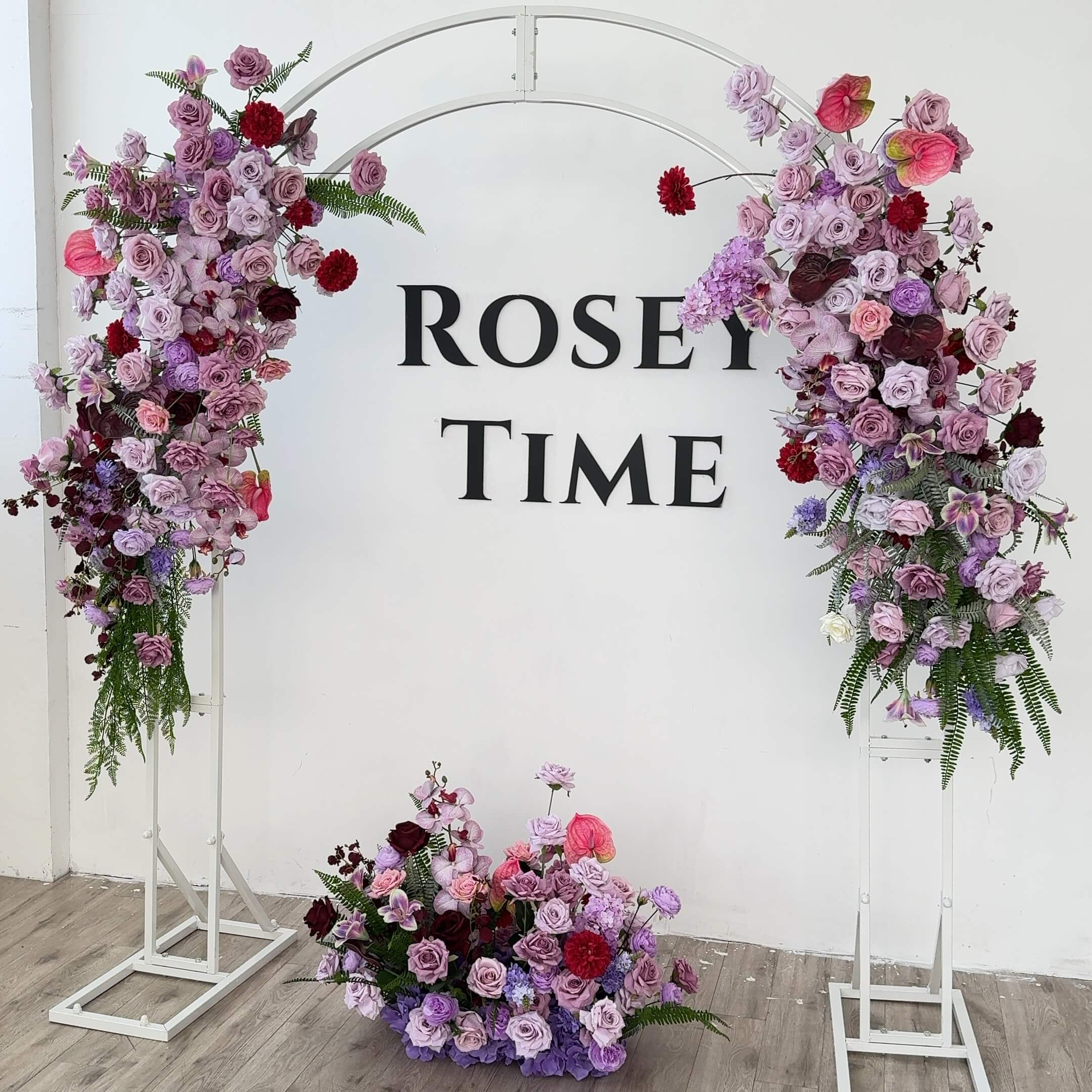 Roseytime Purple Flowers Set Party Flower Arrangement Set #RTA027
