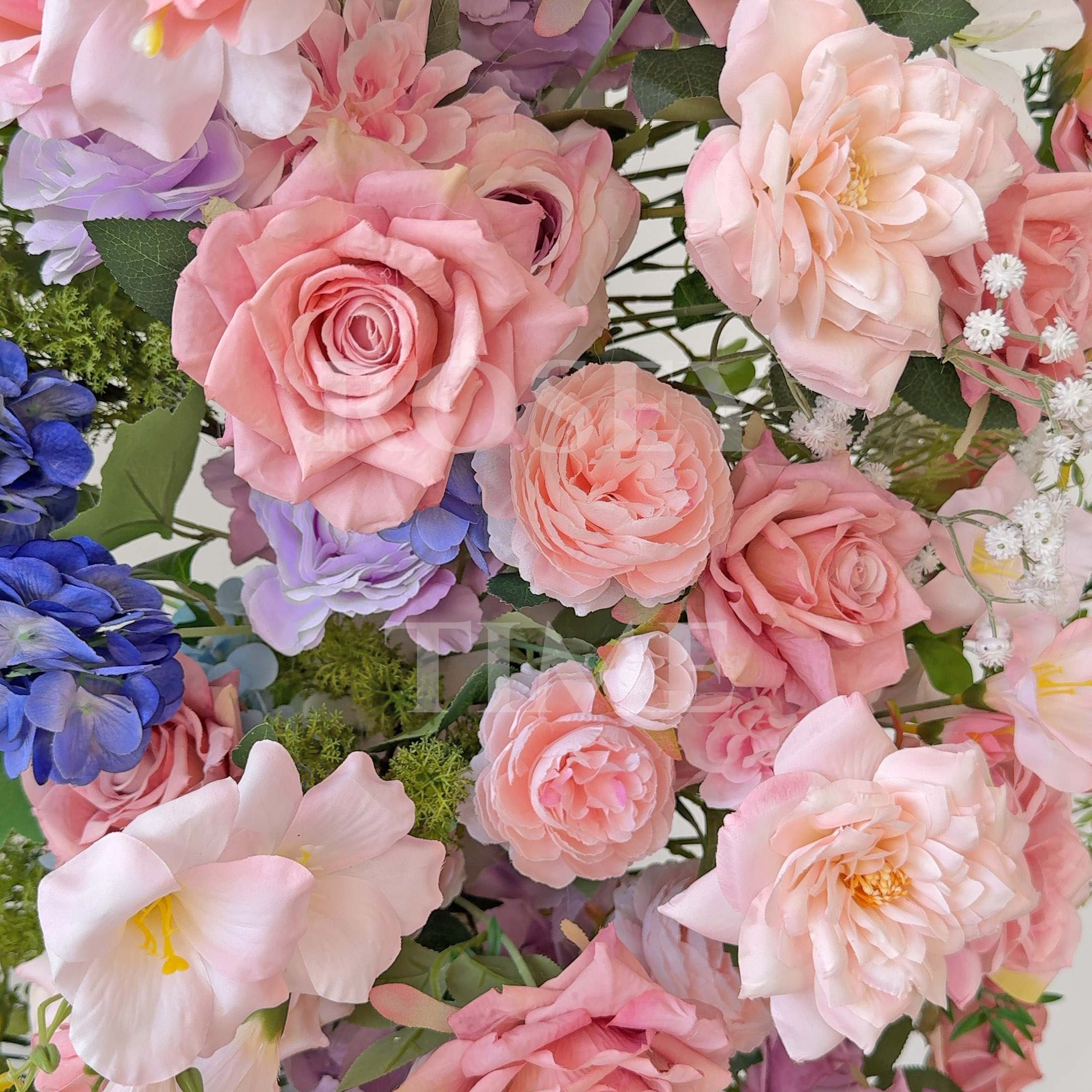 Roseytime Spring Colorful Flower Pillars Arch with Frame #RTP059