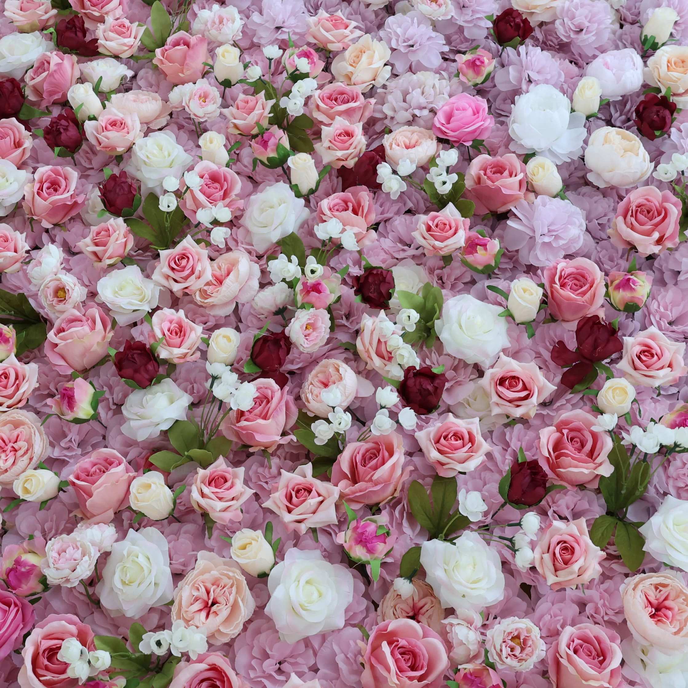Roseytime 5D Gradient Flower Wall Roll Up Fabric Back #RTW334