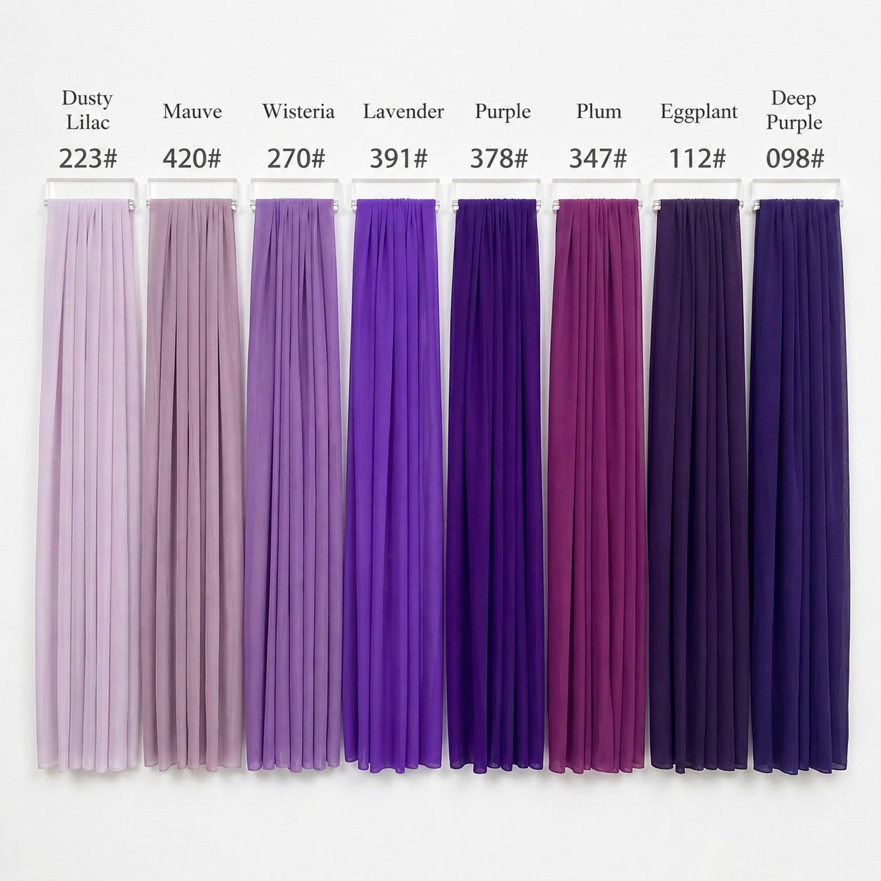 RoseyTime Purple Colors Wavy/Wave Wedding Backdrop Drapes Set 16pc