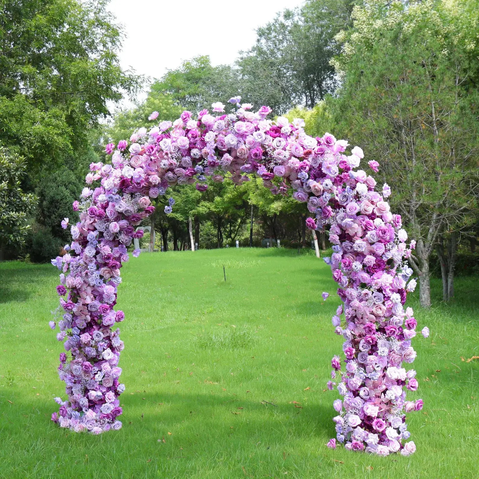 Roseytime Purple Flower Round Arch With Frame 8ftx8ft #RTA072
