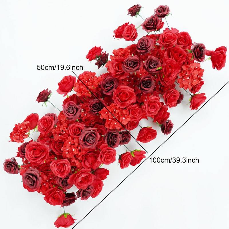 RoseyTime Red Heart Flower Arch With Frame