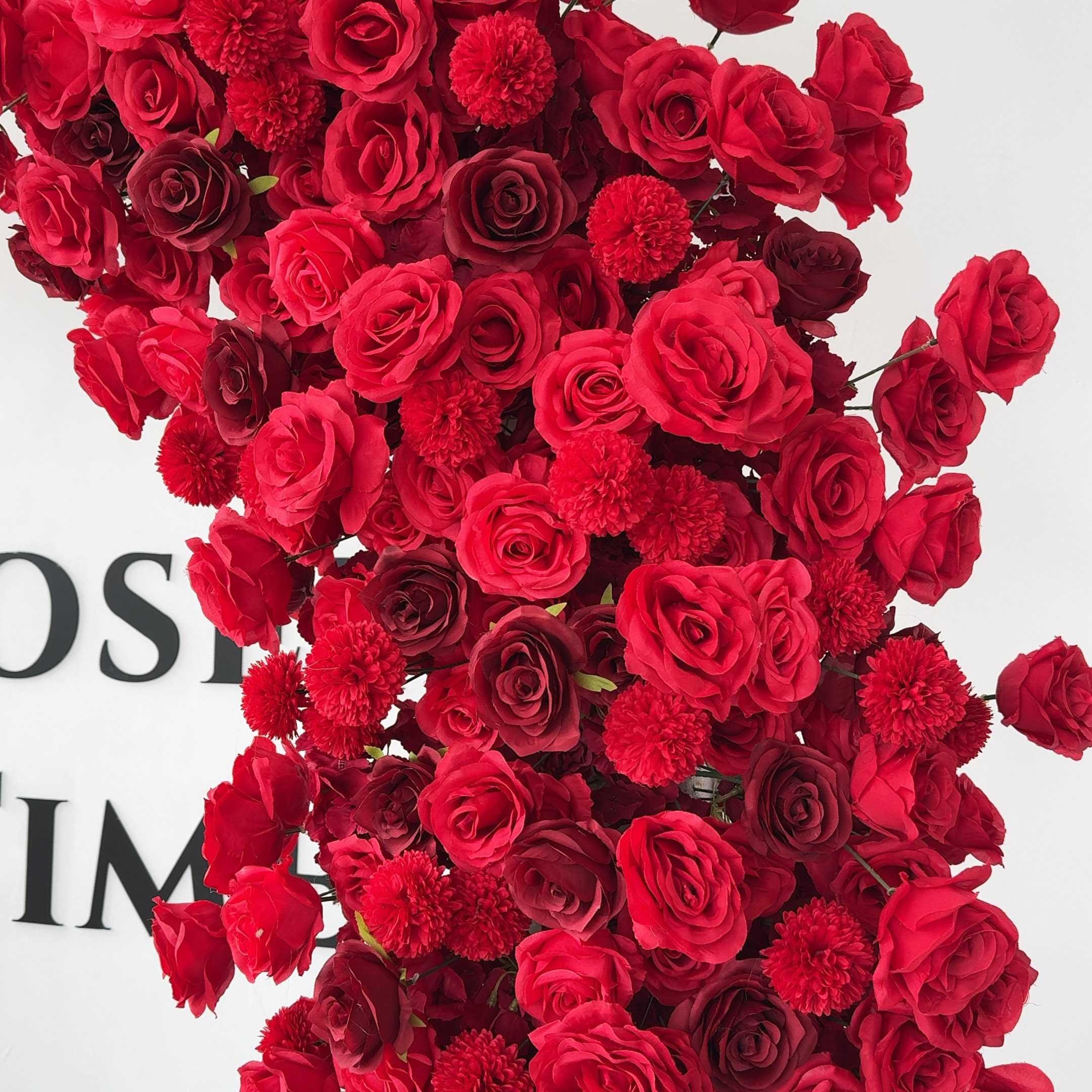 💥BF-Sale:Red Wedding Flower Round Arch #RTA104