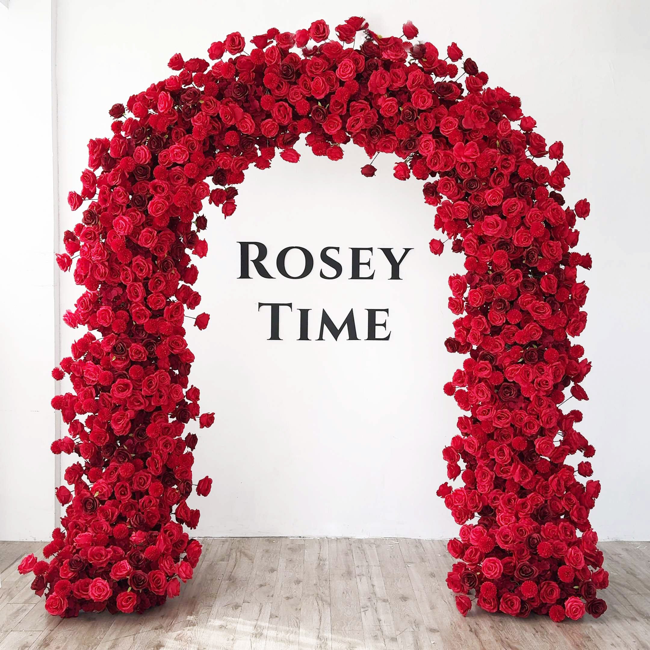 💥BF-Sale:Red Wedding Flower Round Arch #RTA104