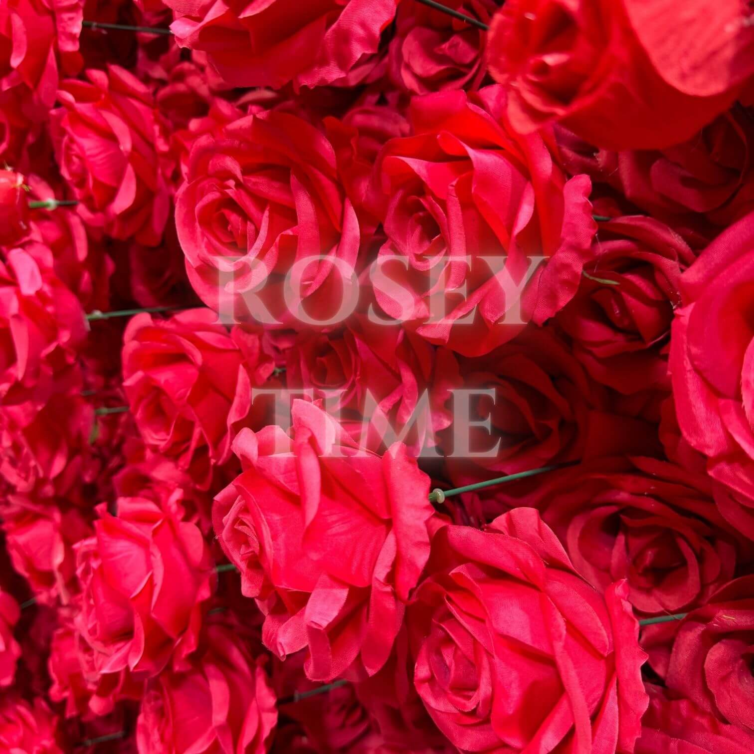 Roseytime 5D Red Roses Flower Wall Fabric Back Roll Up #RTW254