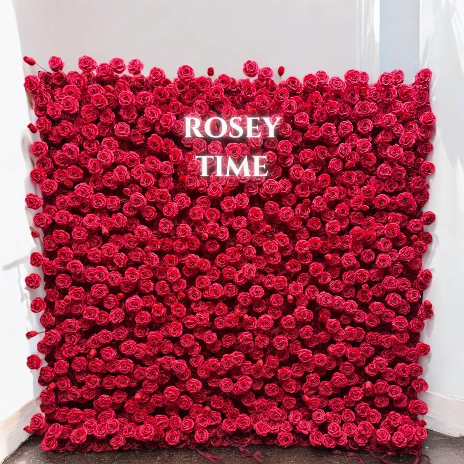 Roseytime 5D Red Roses Flower Wall Fabric Back Roll Up #RTW254