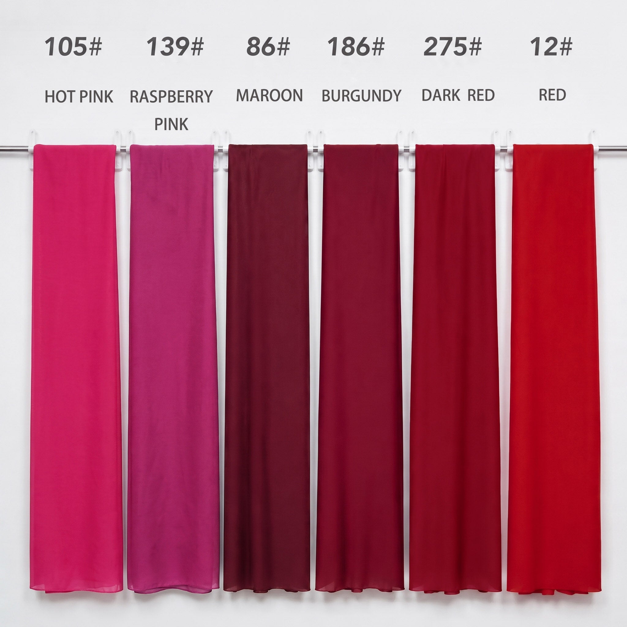 RoseyTime Red Colors Wavy/Wave Wedding Backdrop Drapes Set 16pc