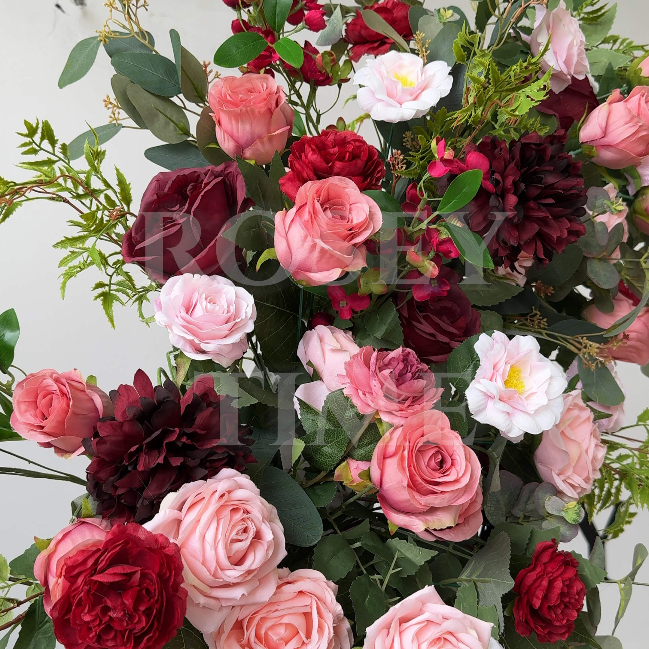 RoseyTime Wedding Floral Pillars Arch Retro With Frame #RTP018