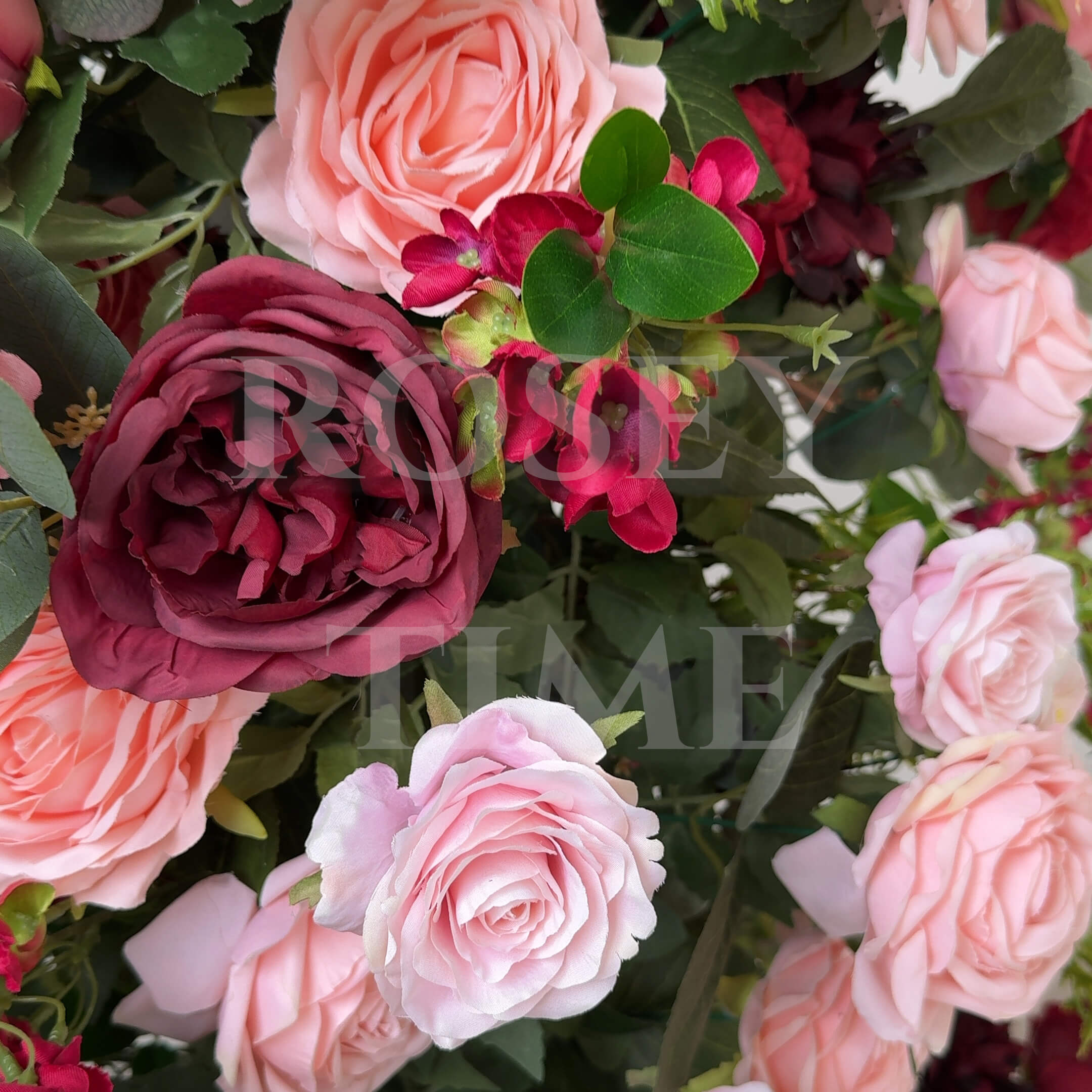RoseyTime Wedding Floral Pillars Arch Retro With Frame #RTP018