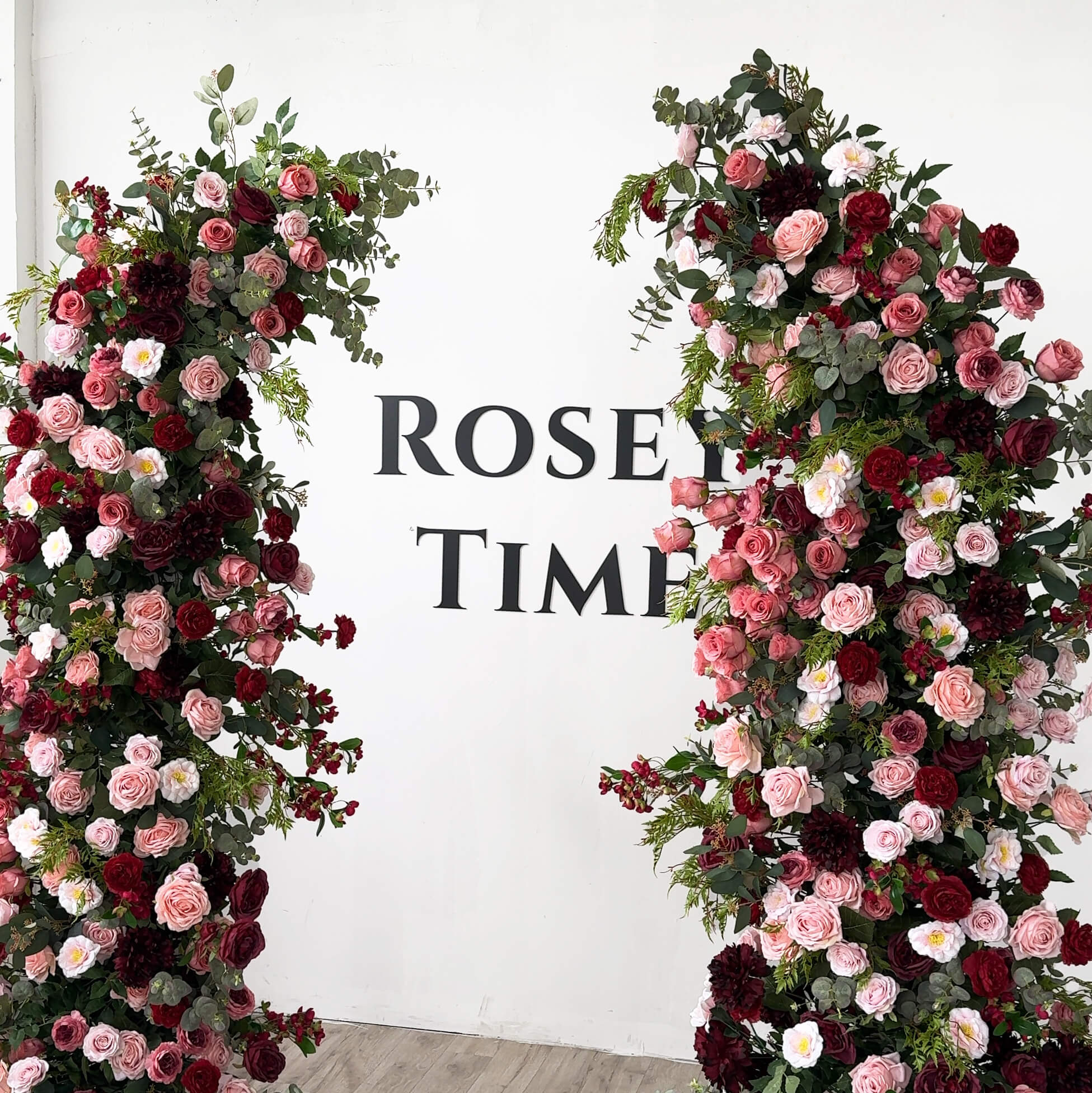 RoseyTime Wedding Floral Pillars Arch Retro With Frame #RTP018