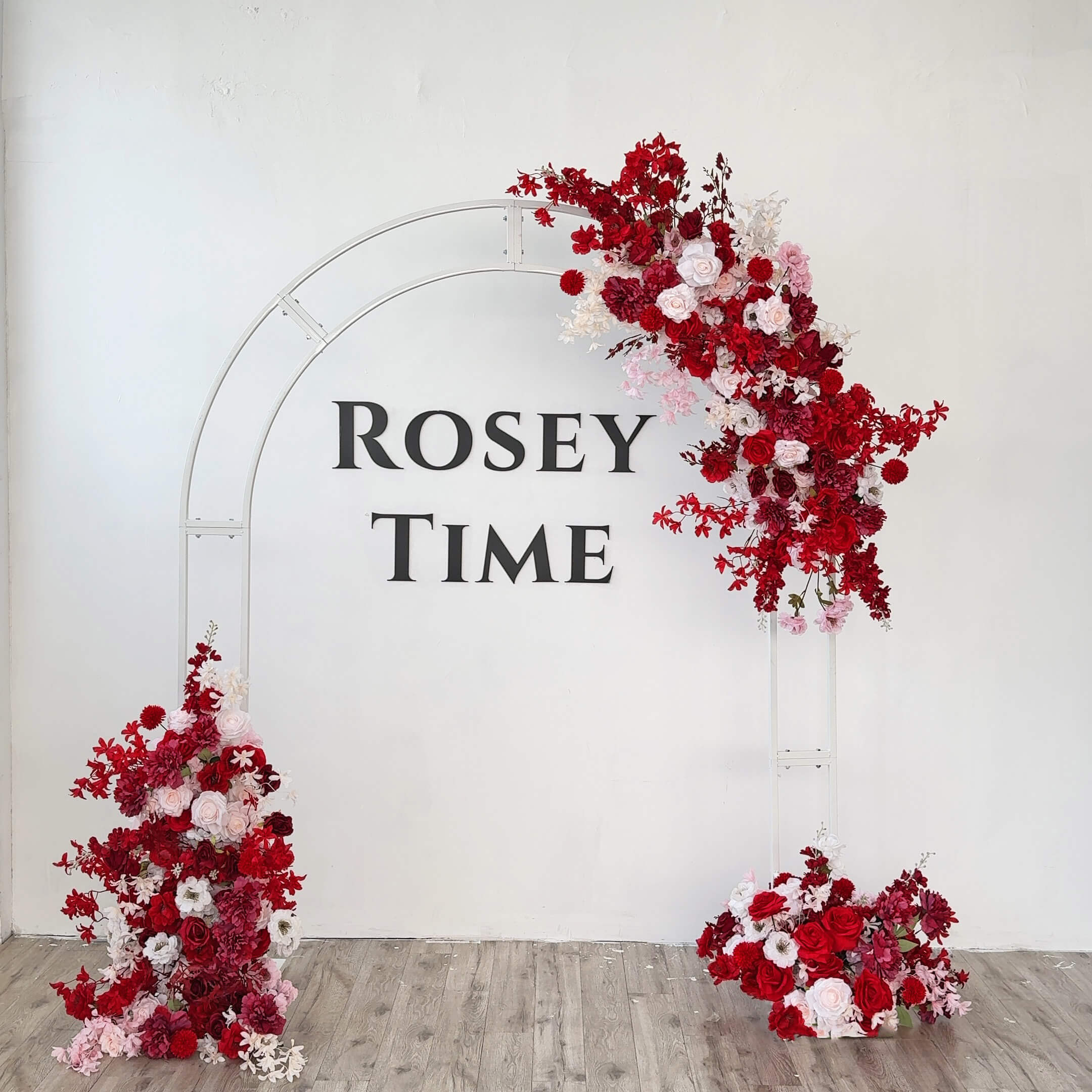 Roseytime Red Arch Flowers Decor Set For Wedding&Event