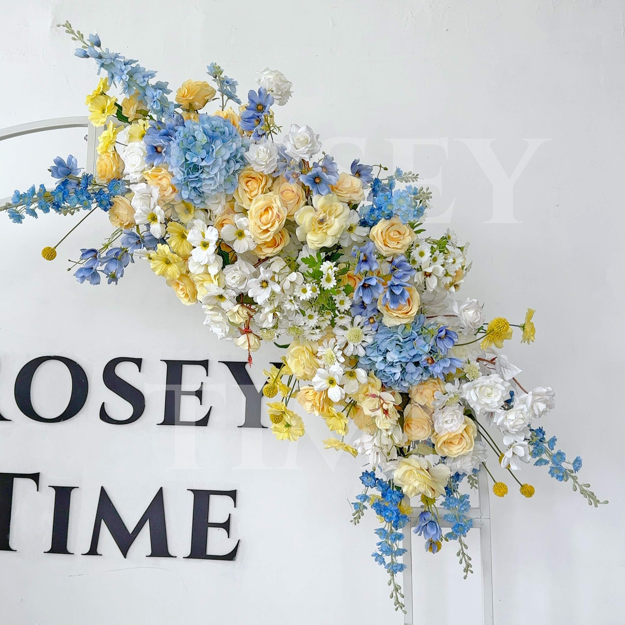 Roseytime Blue&Yellow Flower Set Flower Arch Arrangement #RTA457