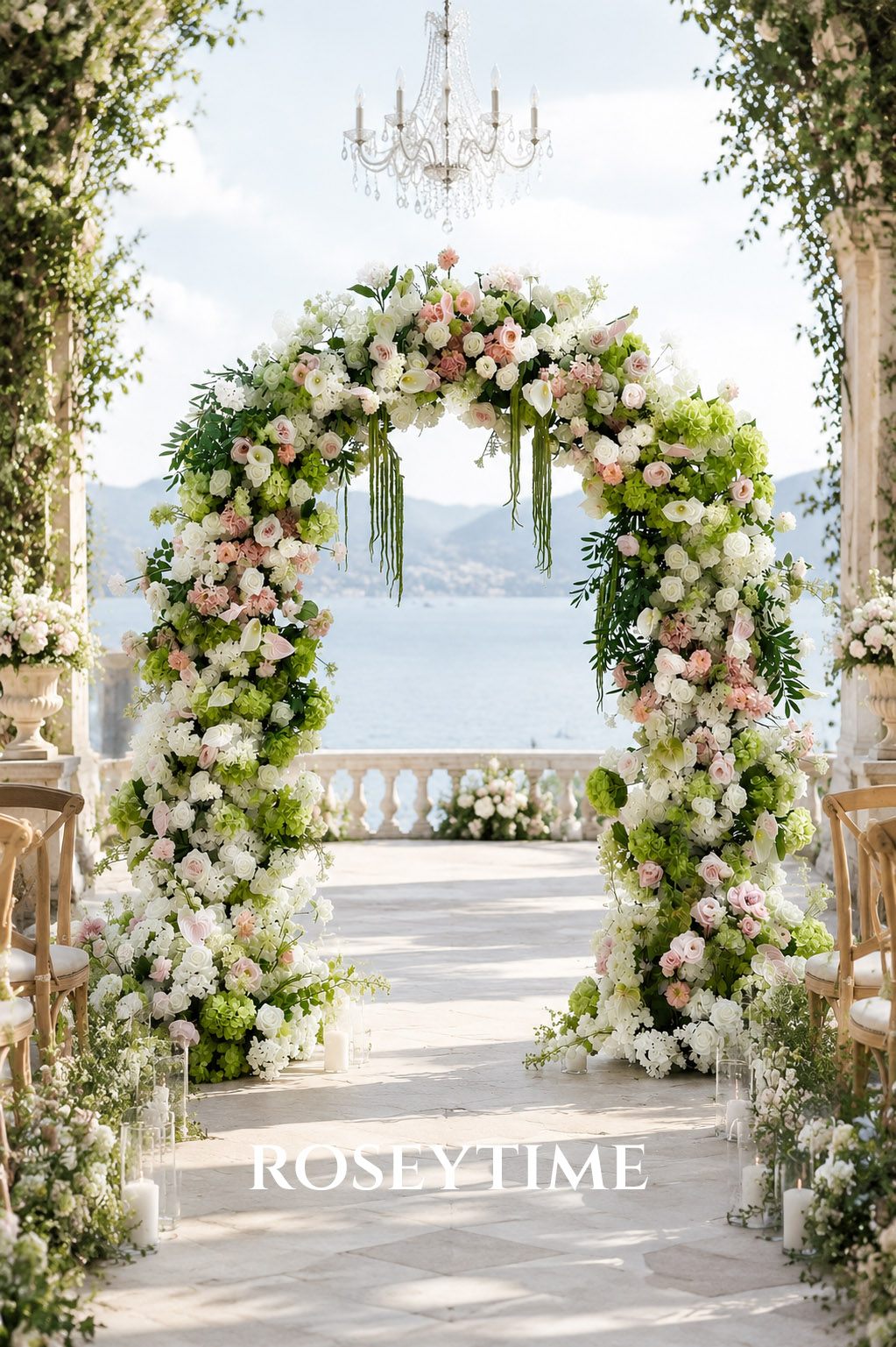 RoseyTime Manor Frond Flower Arch n-shape Round Arch #RTA485