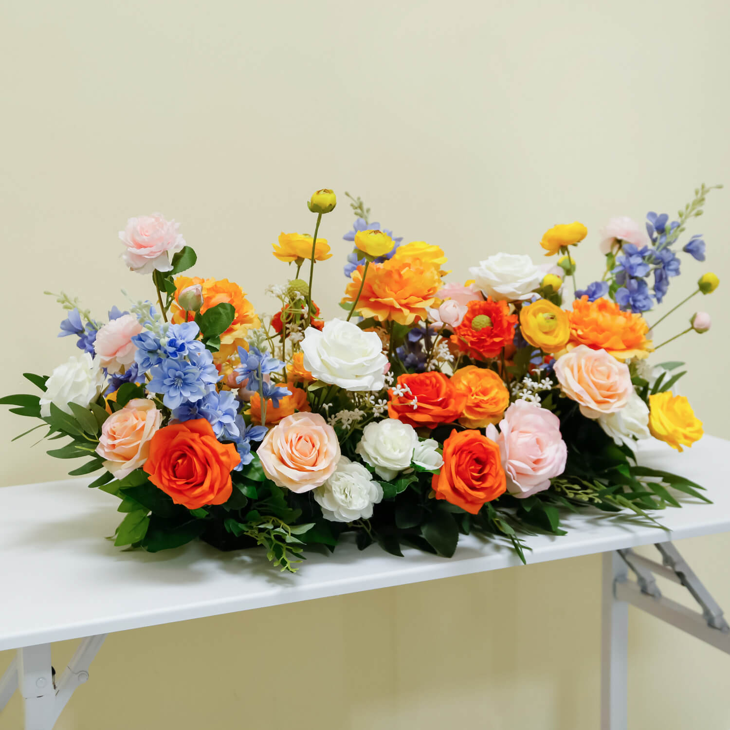Roseytime Spring Colorful Flower Runner Table Flower Decor#RTR081