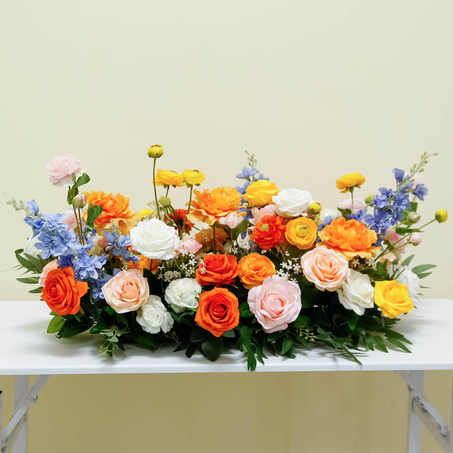 Roseytime Spring Colorful Flower Runner Table Flower Decor#RTR081