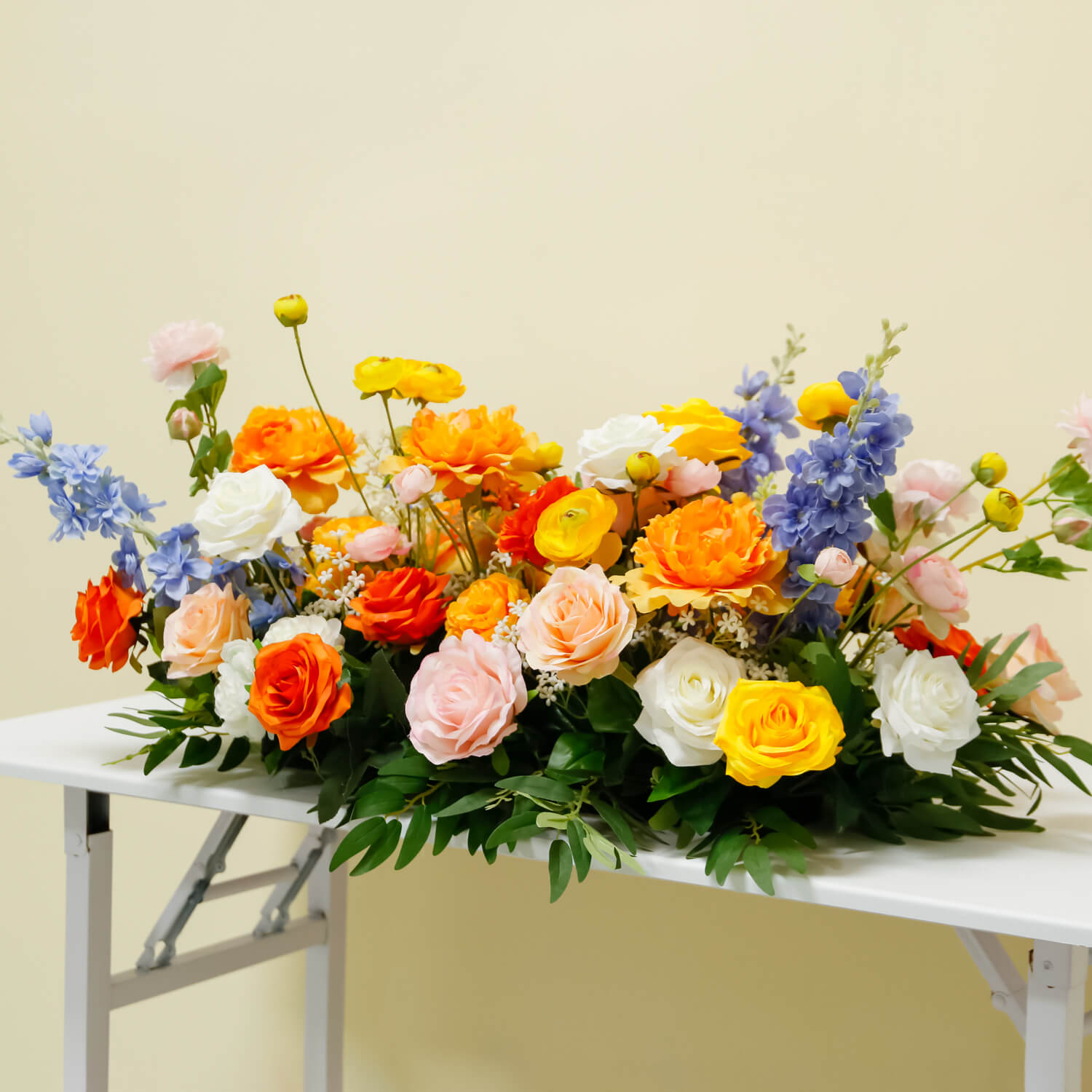 Roseytime Spring Colorful Flower Runner Table Flower Decor#RTR081