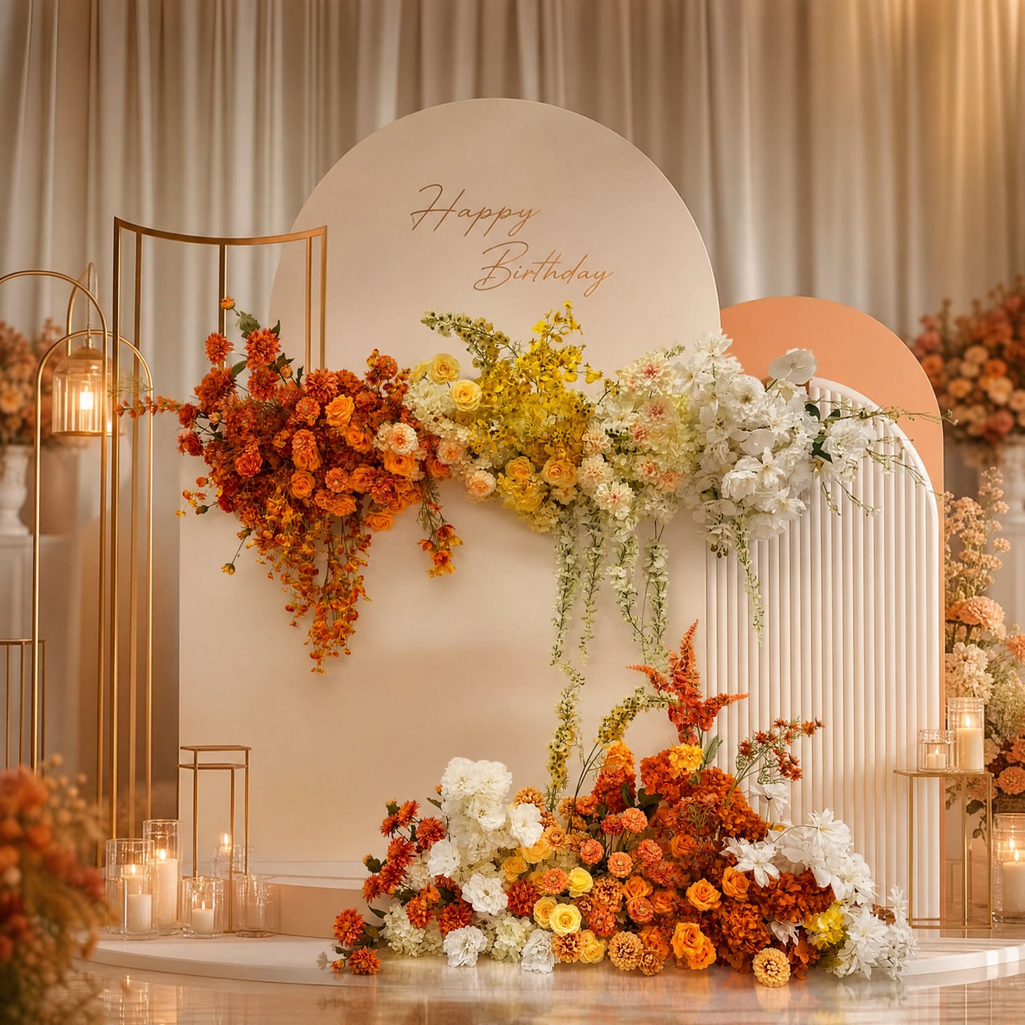 Roseytime Orange Flower Set #RTS012