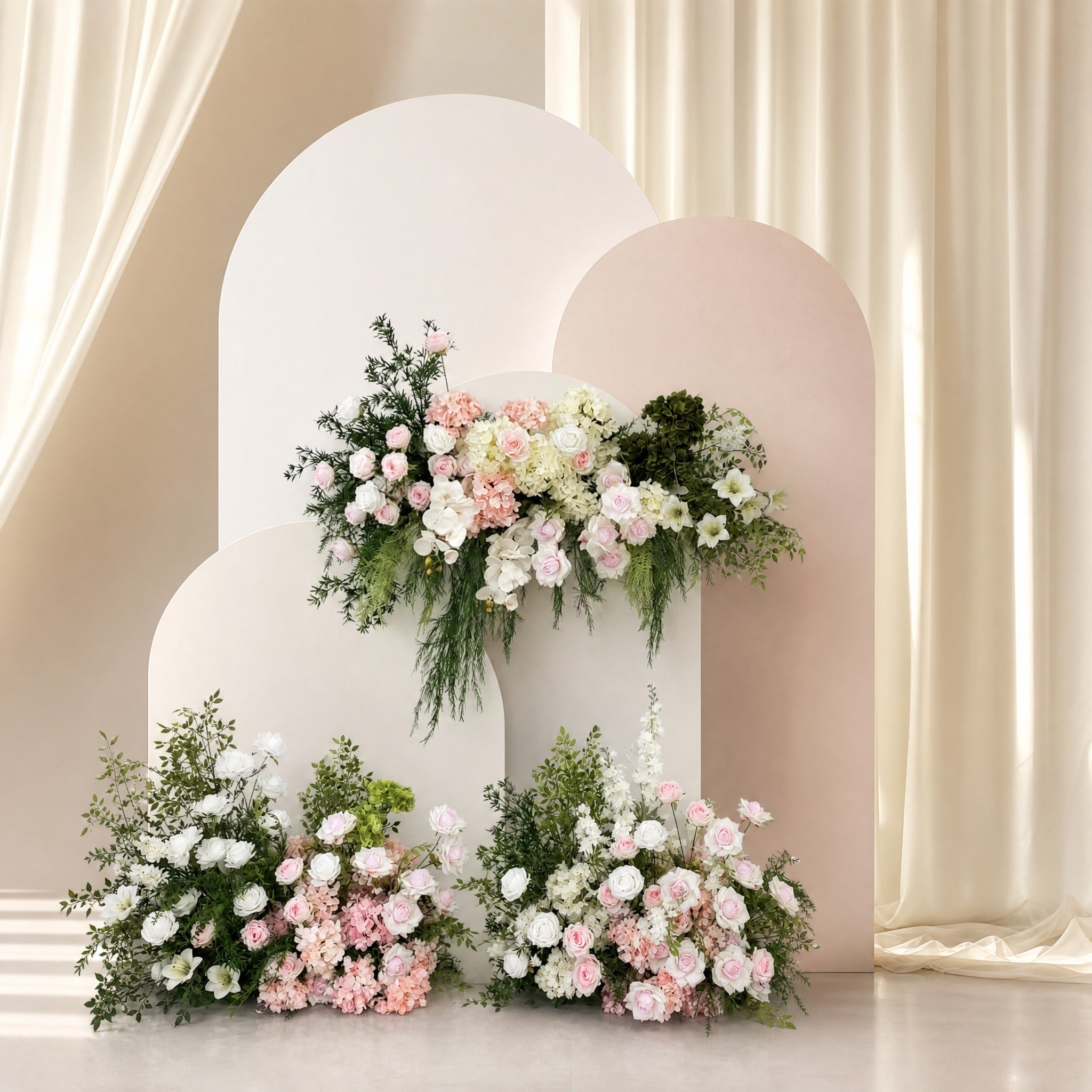 Roseytime White&Pink Flower Set #RTS013