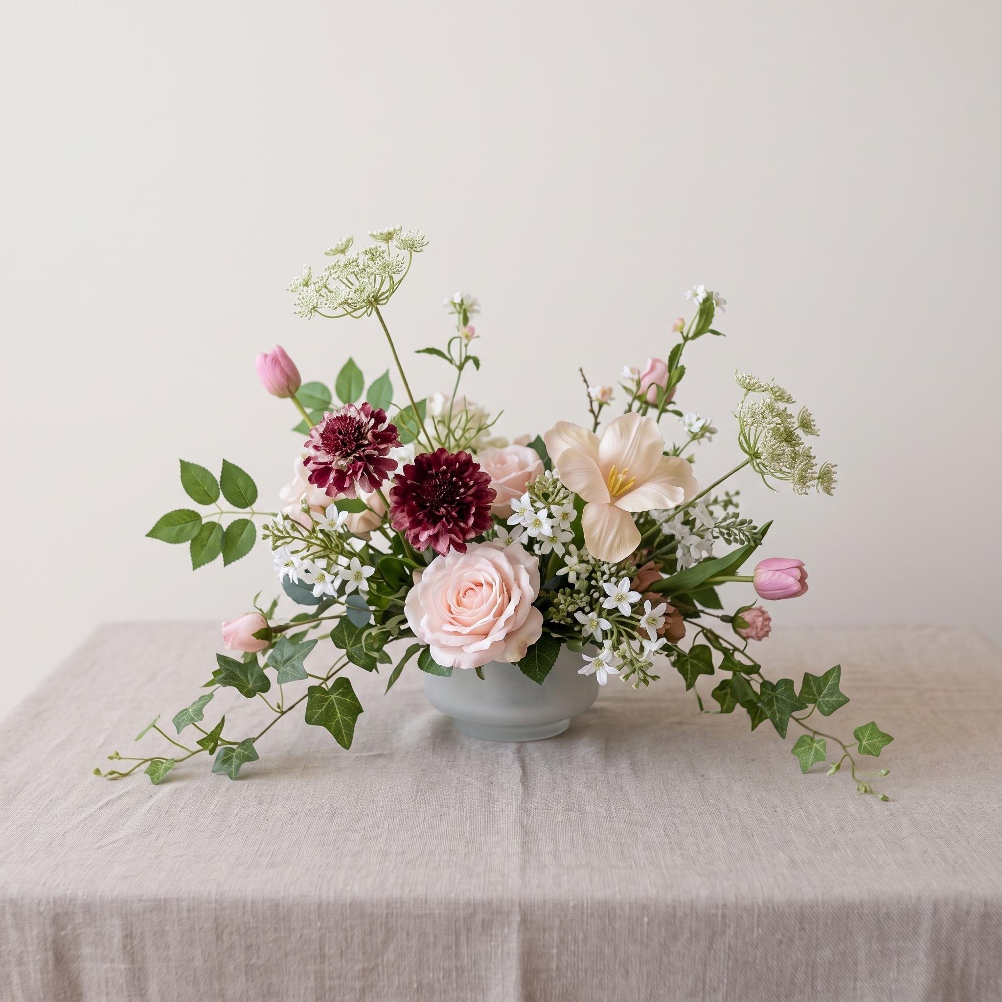 Roseytime Autumn Wildflowers Table Flower Arrangement #RTT024