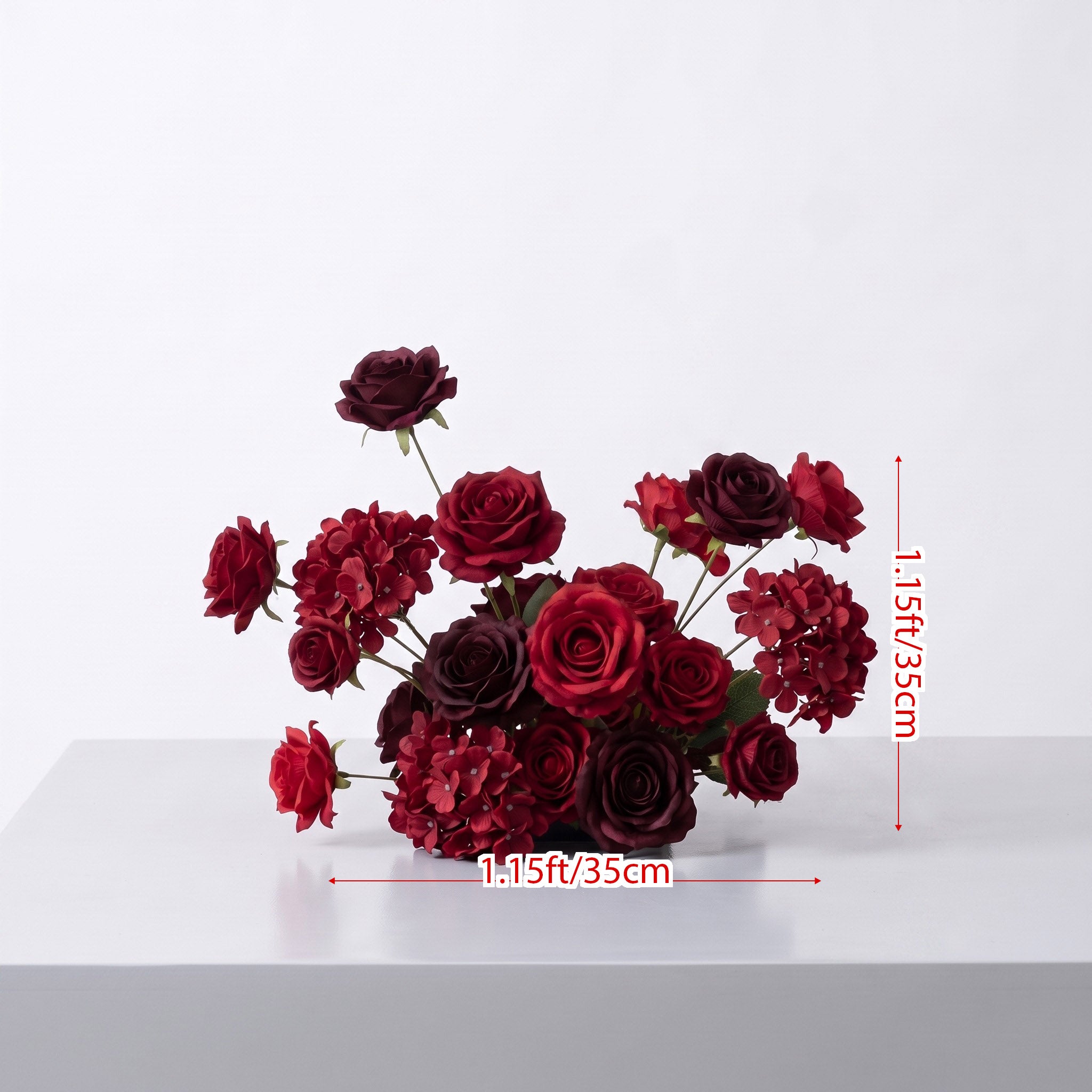 Roseytime Rosso Royale Table Flower Arrangement #RTT026