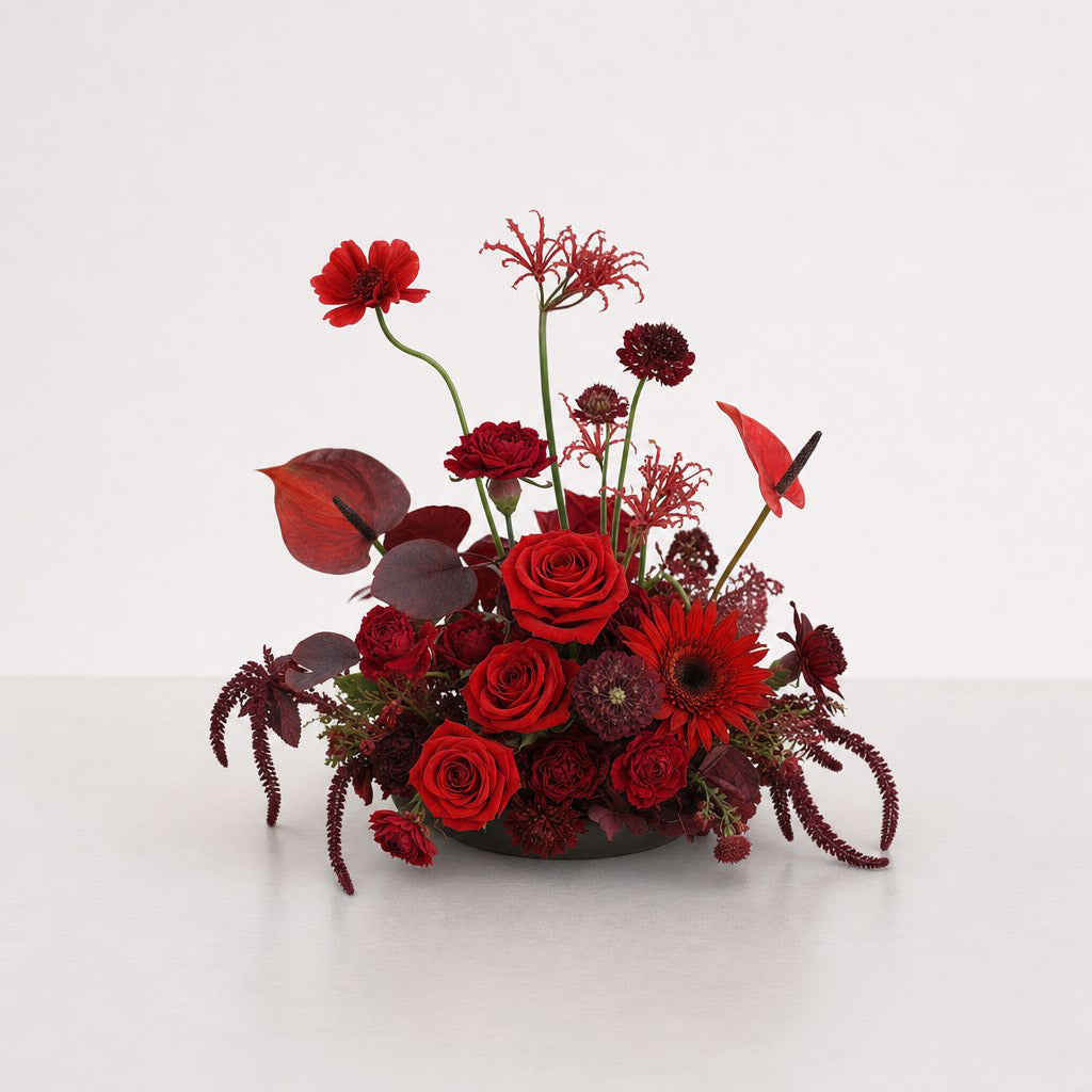 Roseytime Ruby Covenant Small Table Flower Arrangement #RTT003