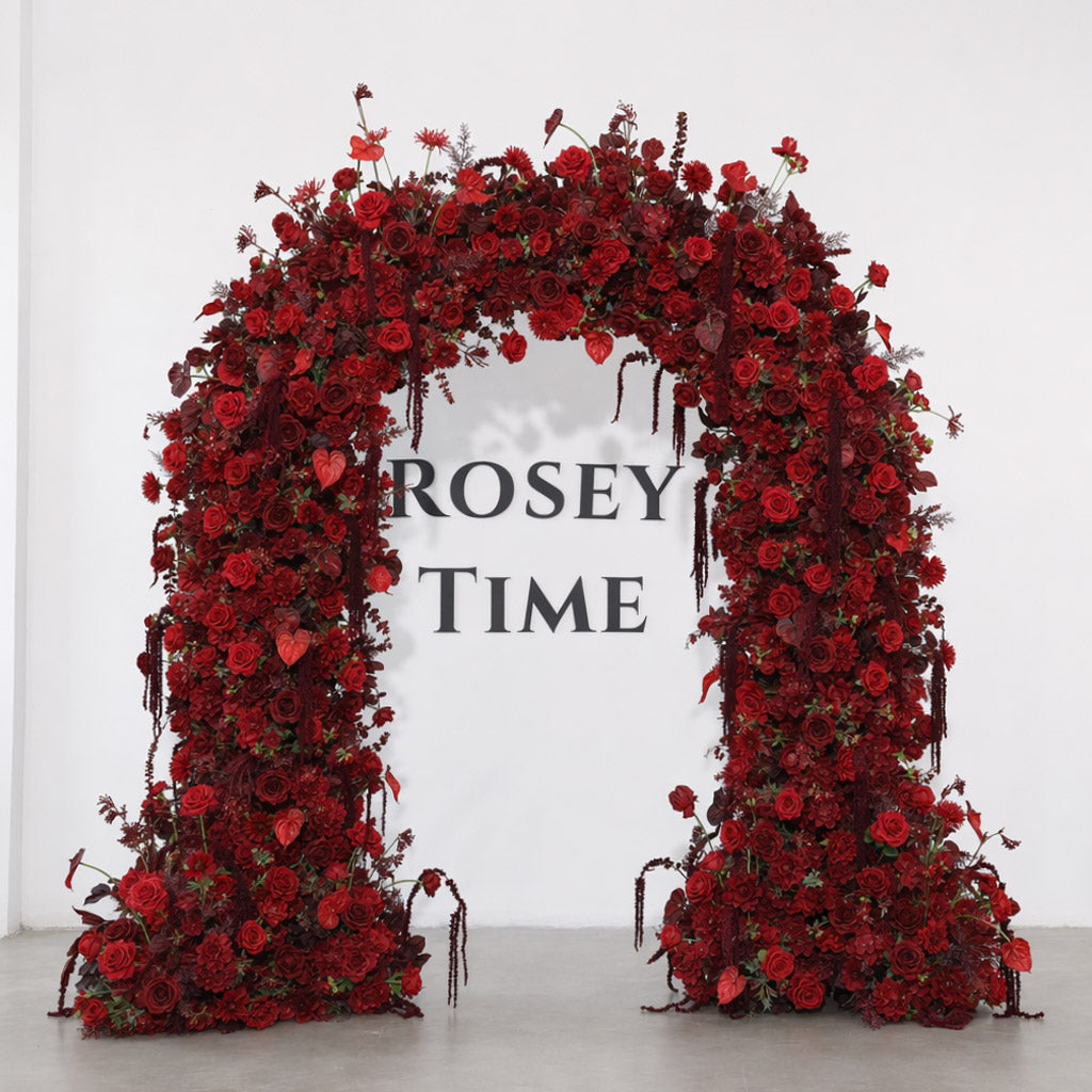 RoseyTime Ruby Covenant Flower Arch n-shape Round Arch #RTA495