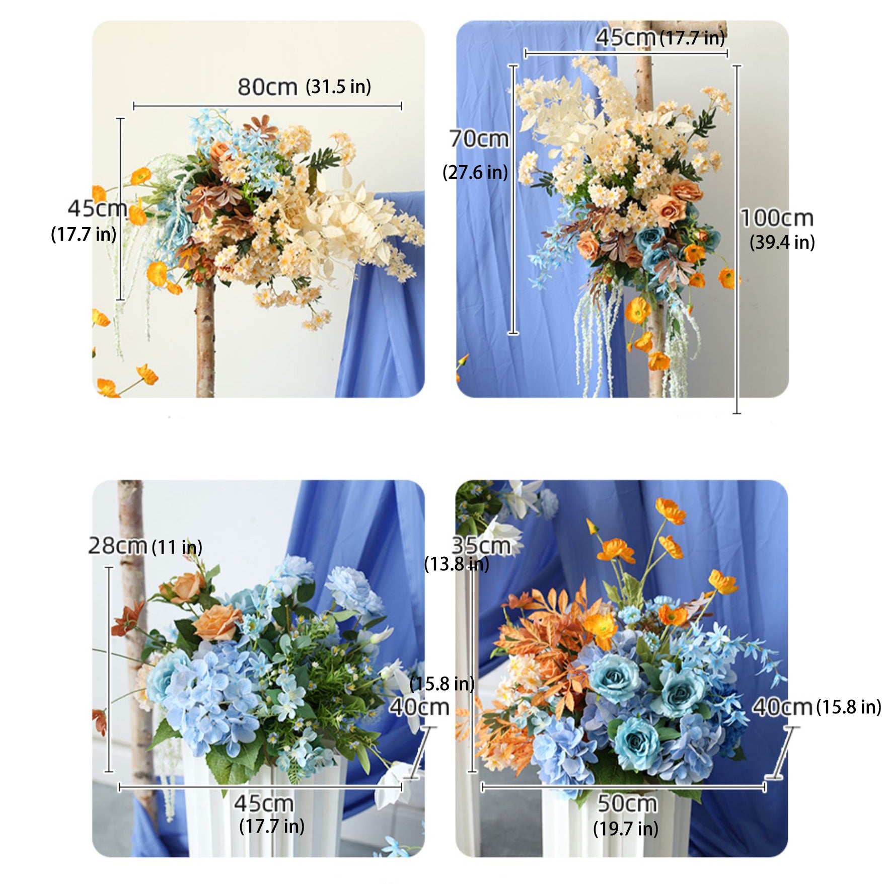 Roseytime Wedding Arch Flowers Decor Set