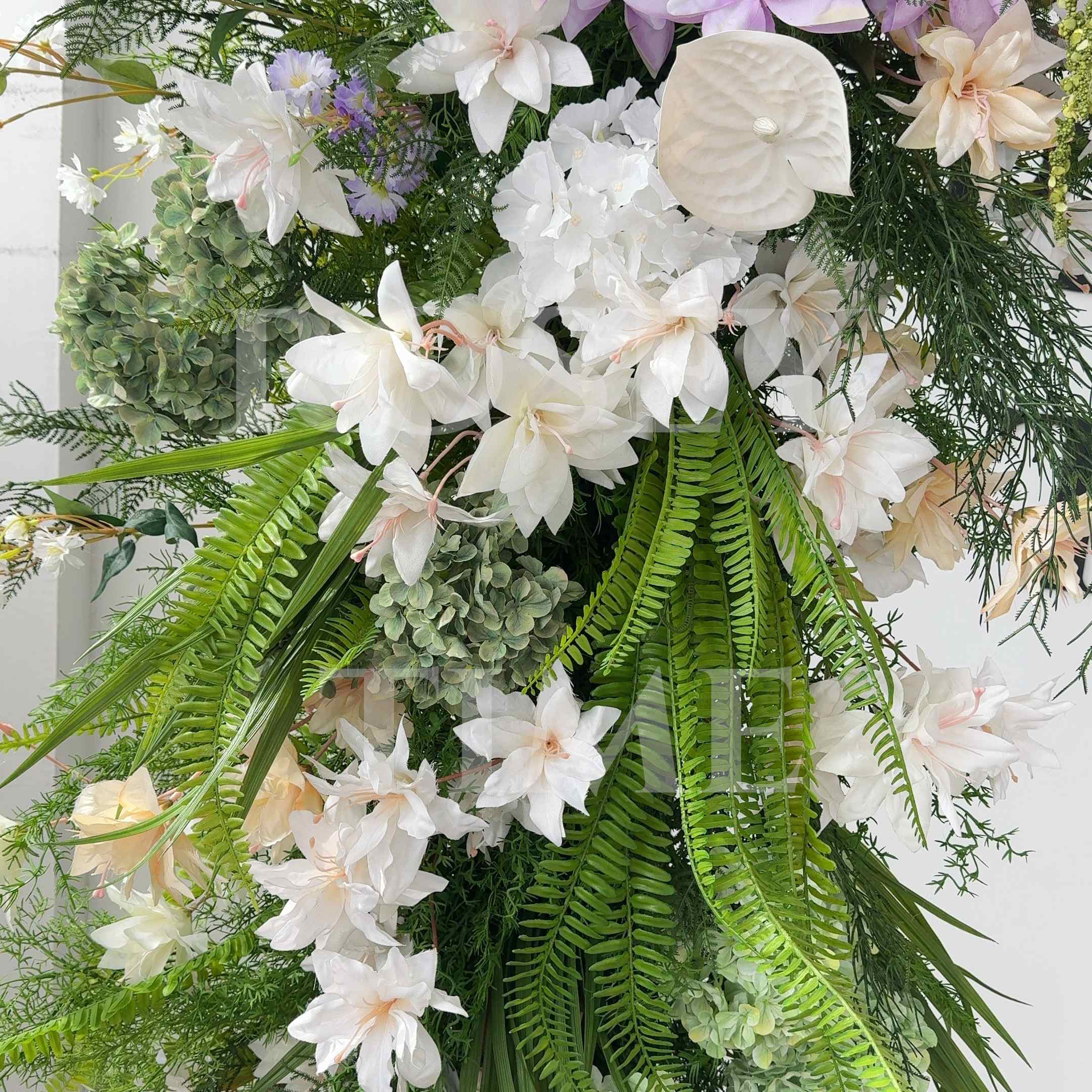 RoseyTime Pink Colorful Flower Arch n-shape Round Arch #RTA119