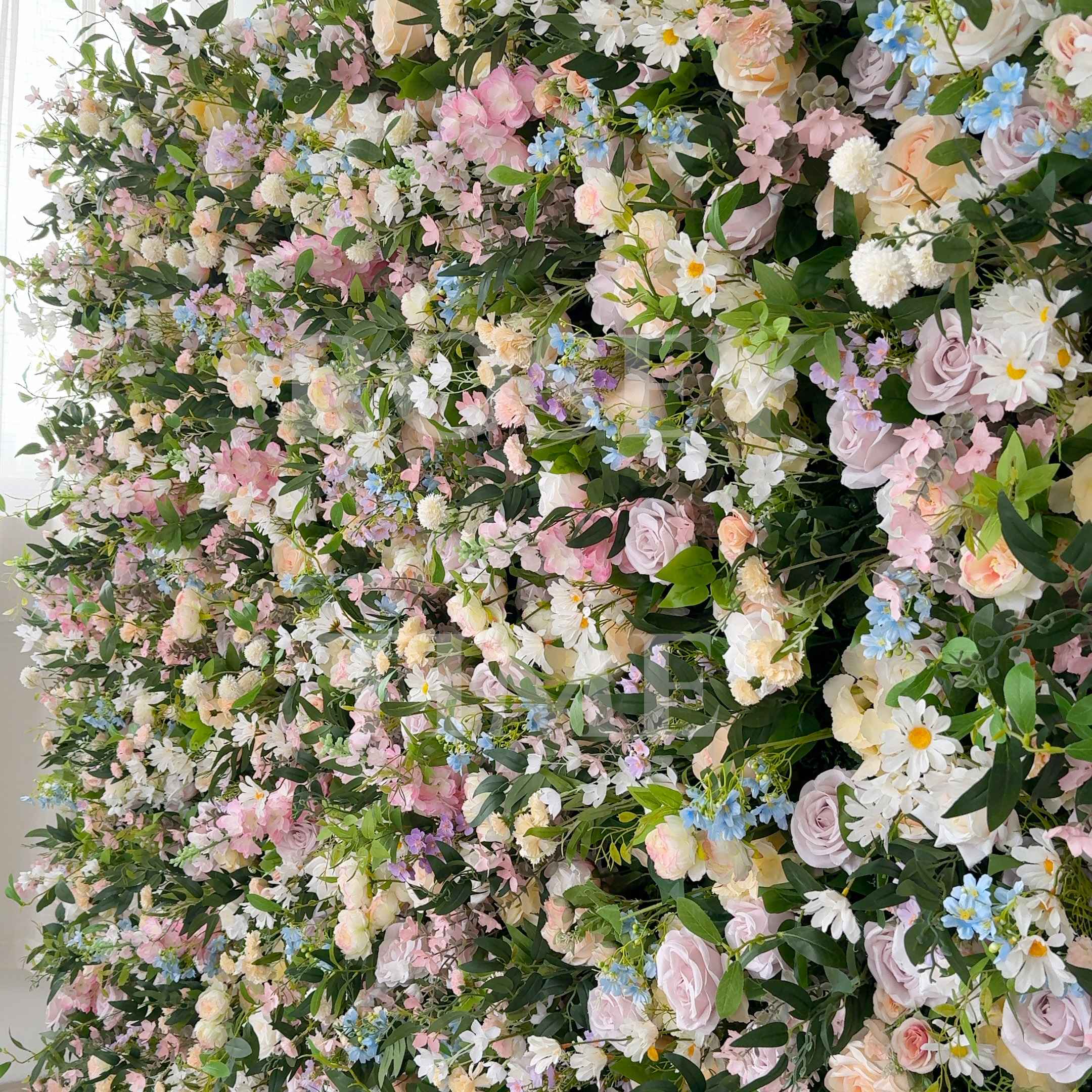 Roseytime 5D Pastel Dreams Flower Wall Roll Up Fabric Back #RTW372