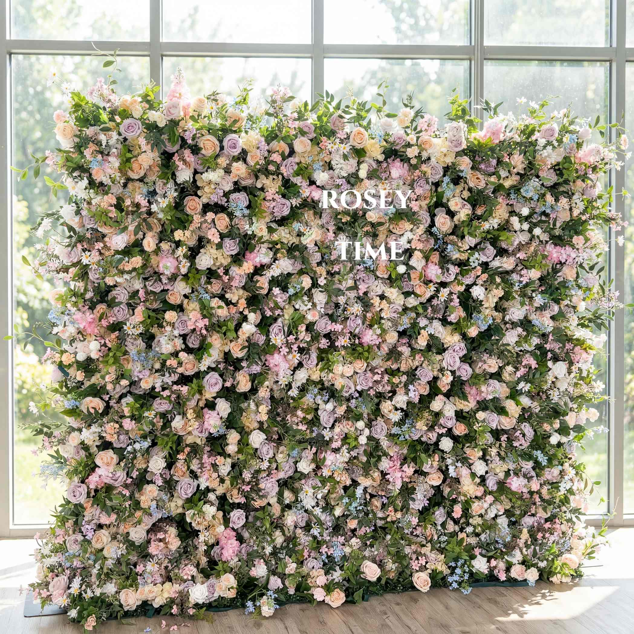 Roseytime 5D Pastel Dreams Flower Wall Roll Up Fabric Back #RTW372