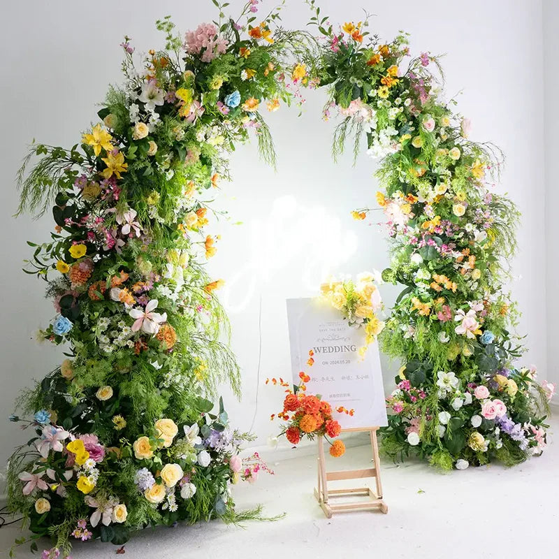 💥BF-Sale: Spring Colorful Flower Pillars Arch with Frame #RTP060