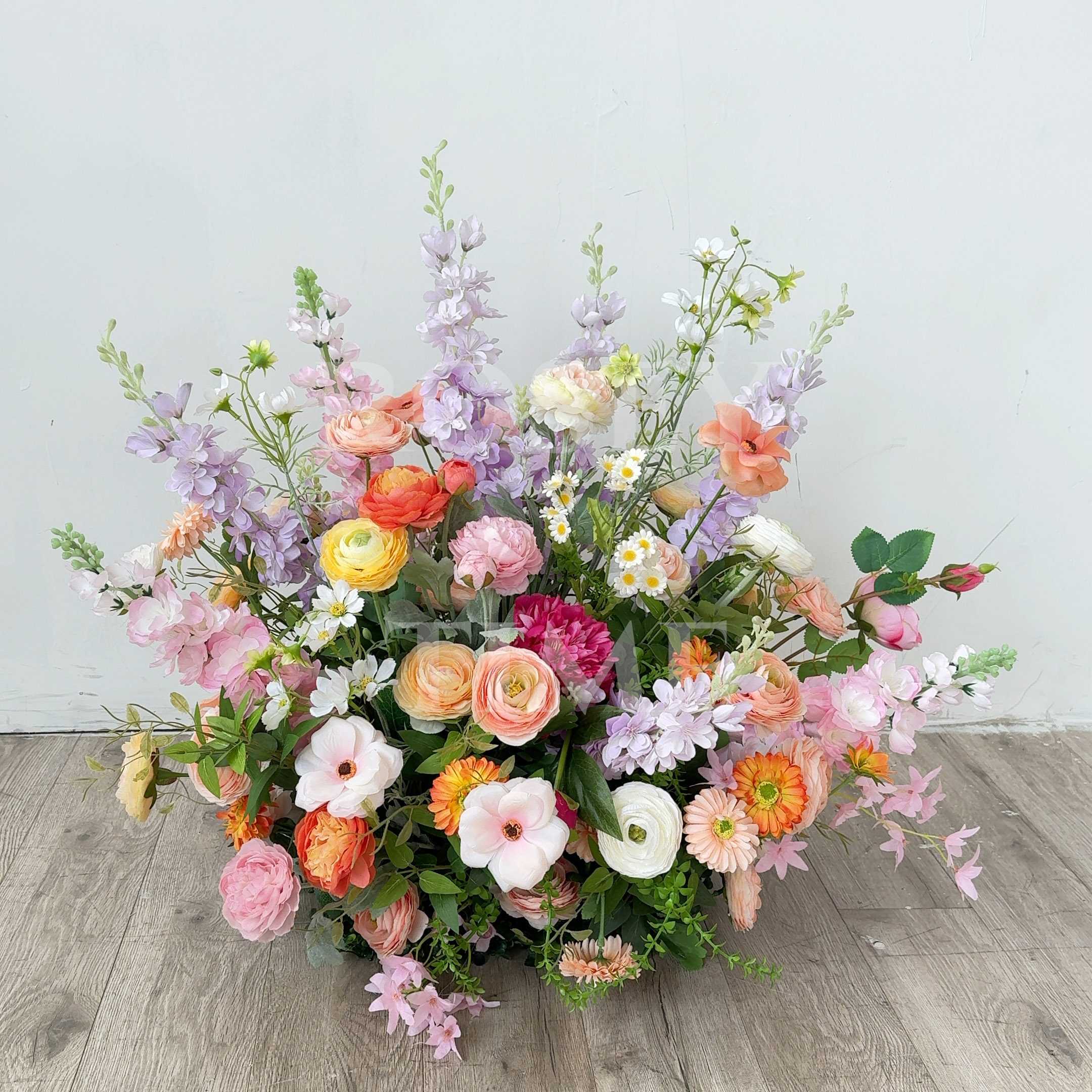 Roseytime Wild Flower Floor Flower Wedding Aisle Arrangement #RTF001