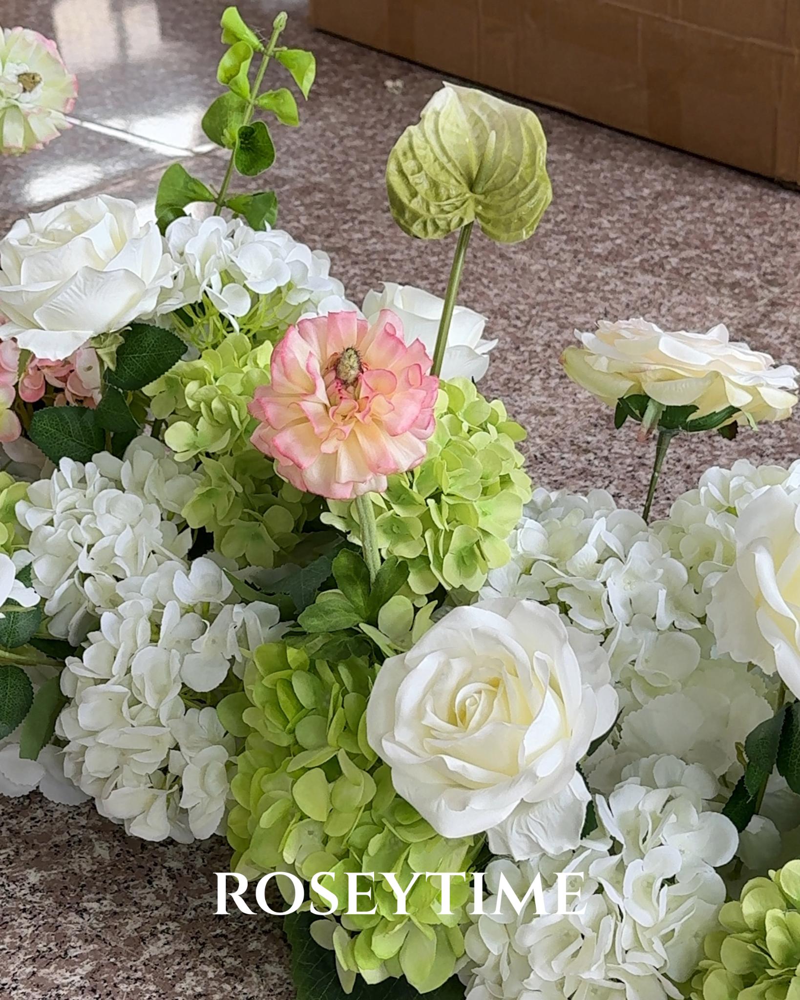 Roseytime Manor Frond Flower Runner Table Flower Decor#RTR100