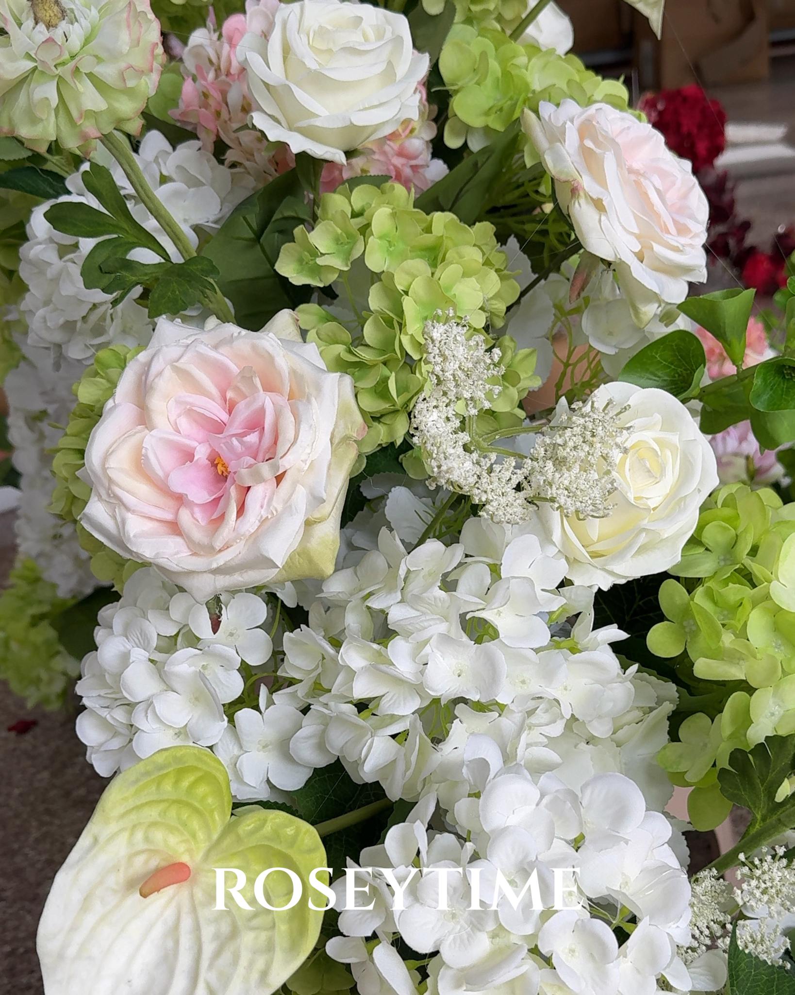 Roseytime Manor Frond Flower Runner Table Flower Decor#RTR100